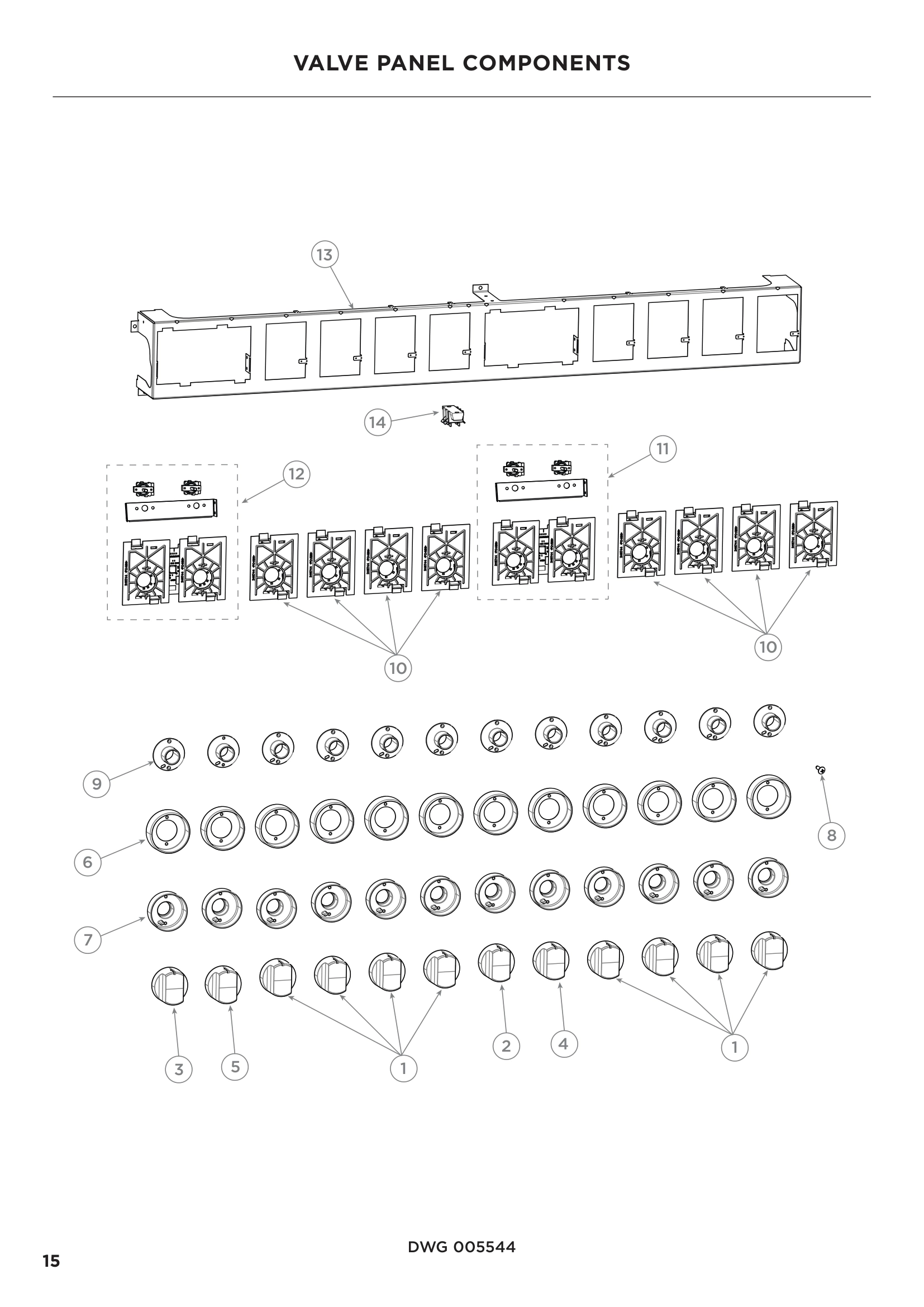 VALVE PANEL COMPONENTS