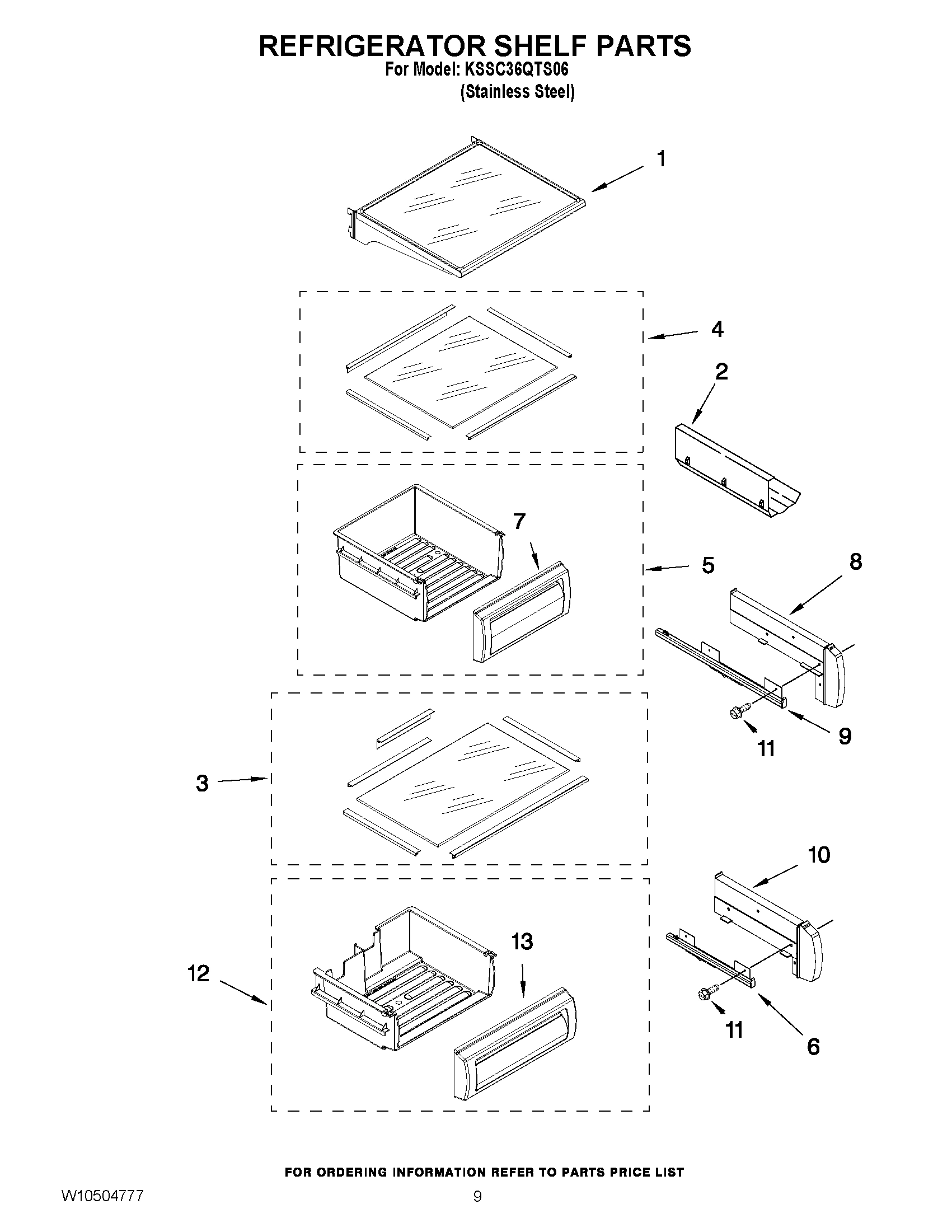 07 - REFRIGERATOR SHELF PARTS