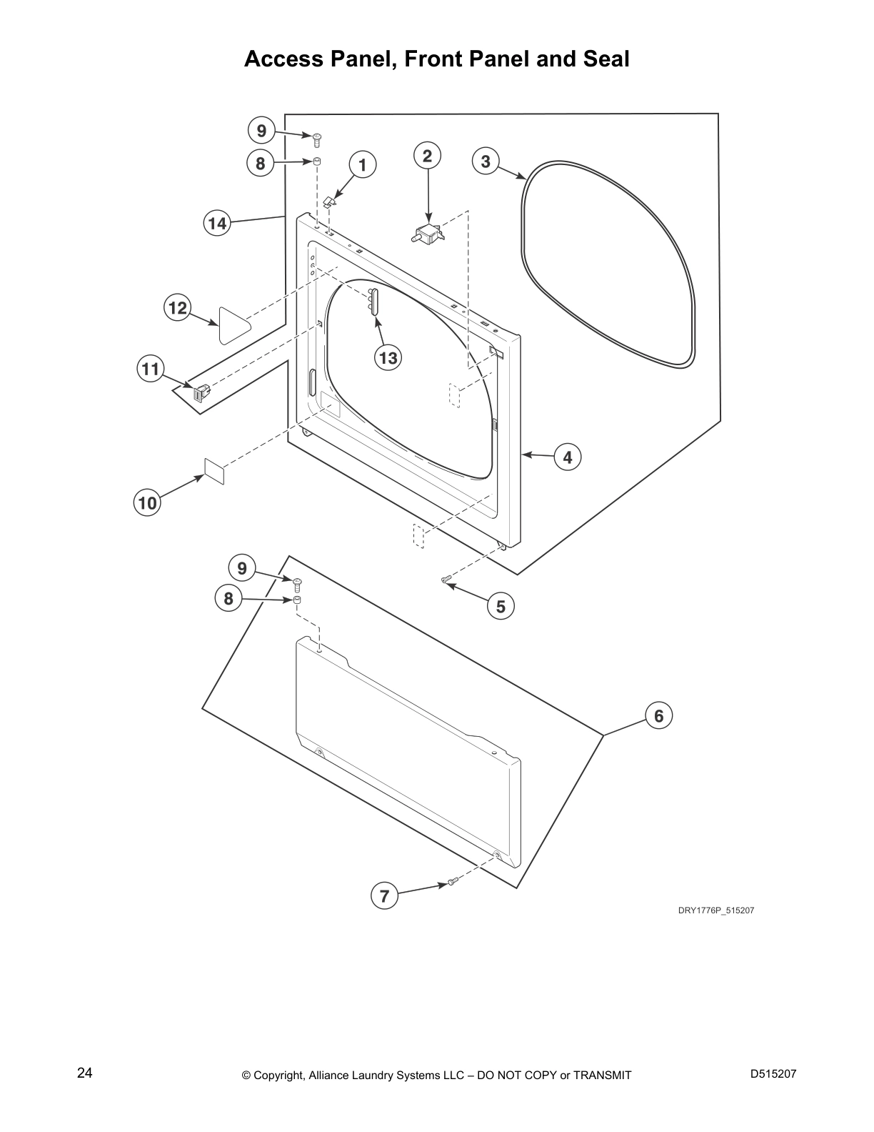 Access Panel, Front Panel and Seal