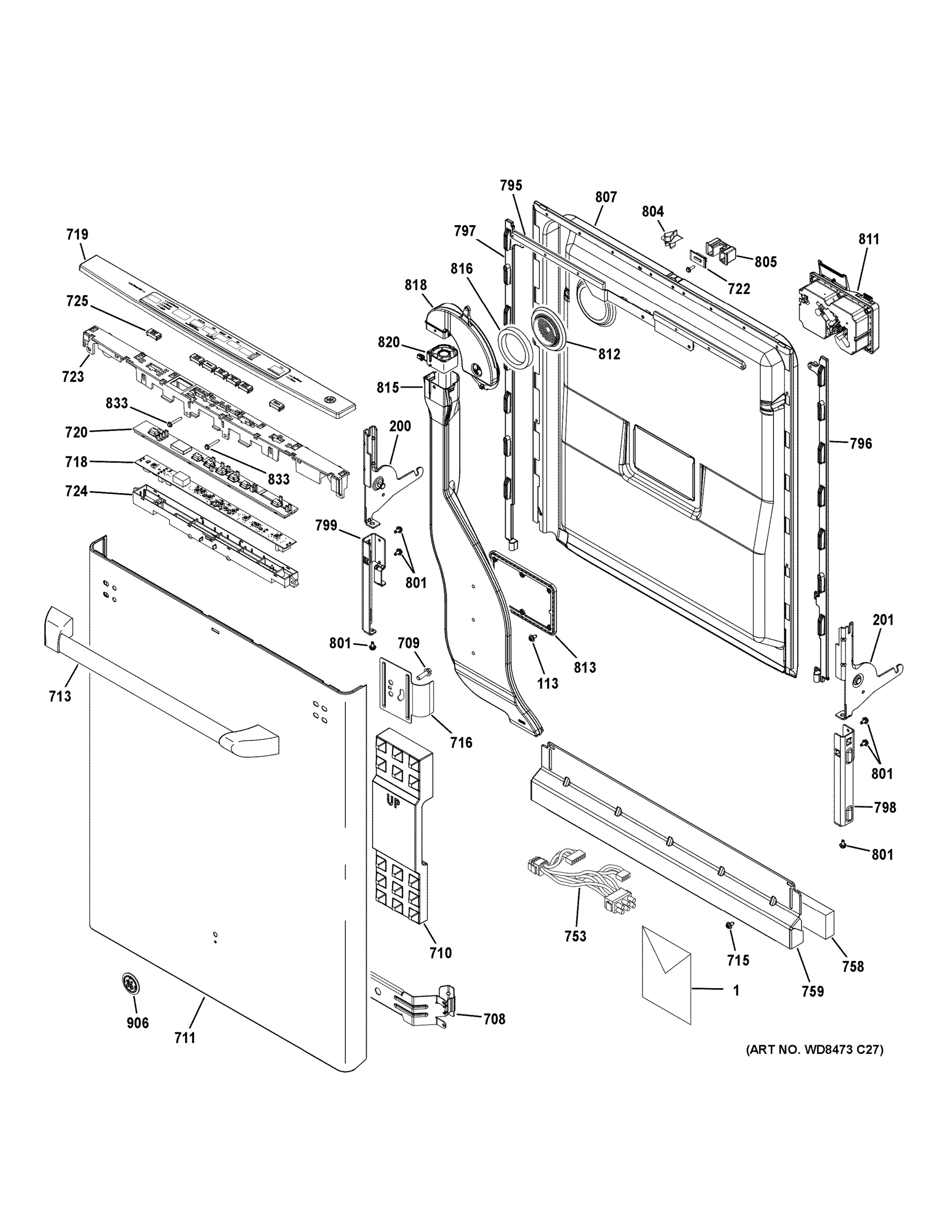 ESCUTCHEON & DOOR ASSEMBLY