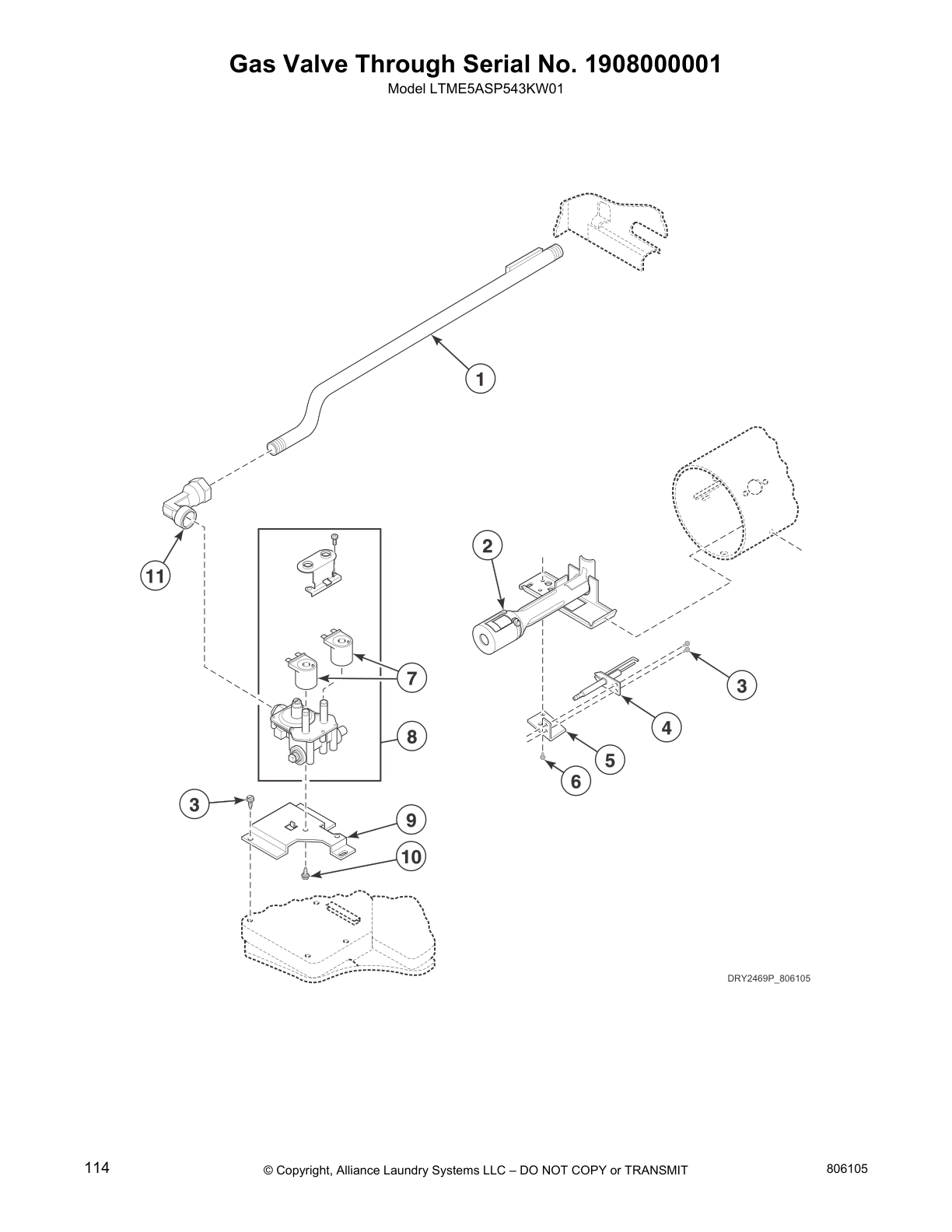 Gas Valve Through Serial No. 1908000001