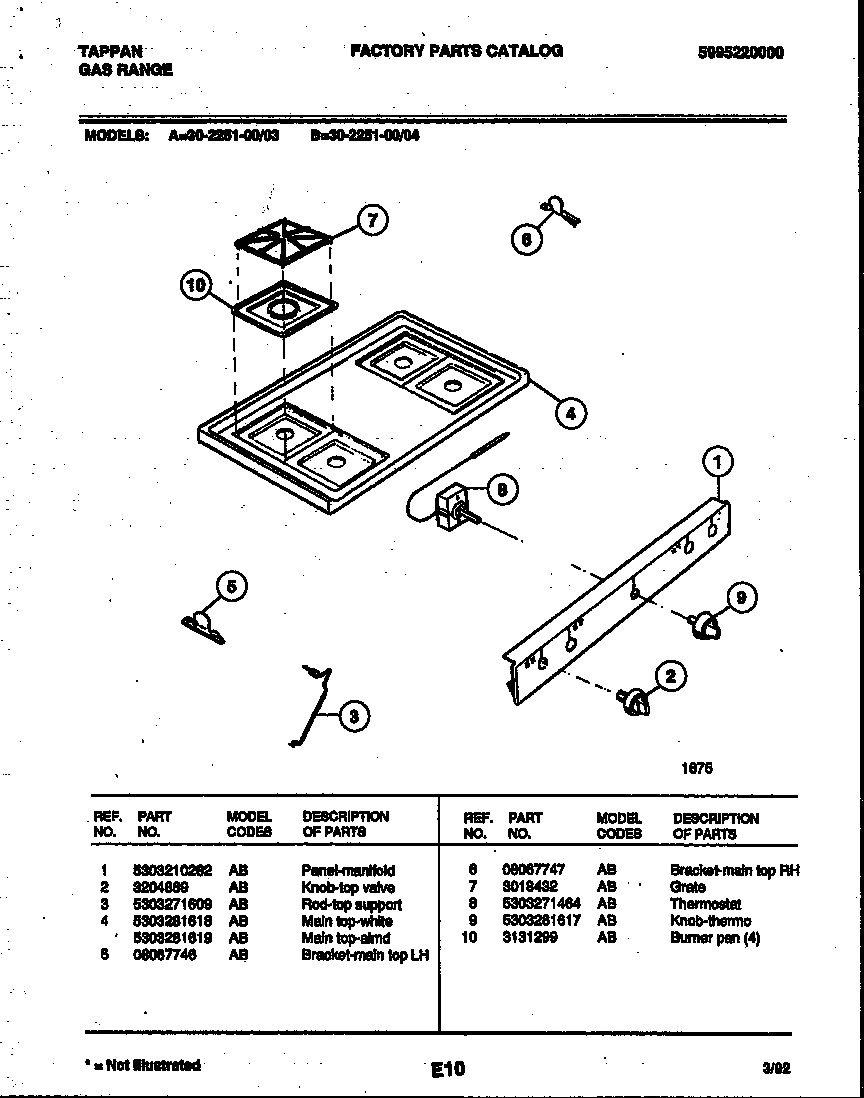 03 - COOKTOP PARTS