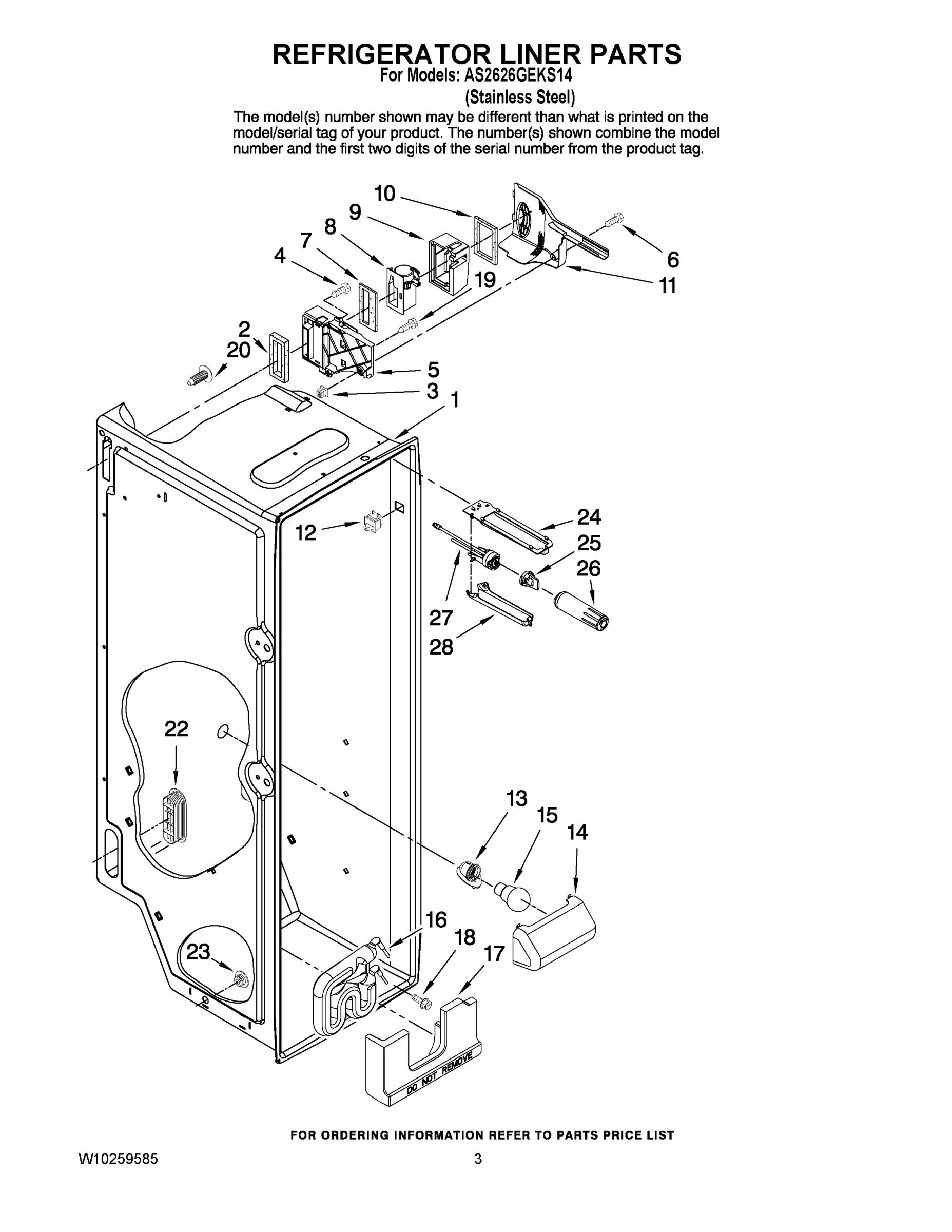02 - REFRIGERATOR LINER PARTS