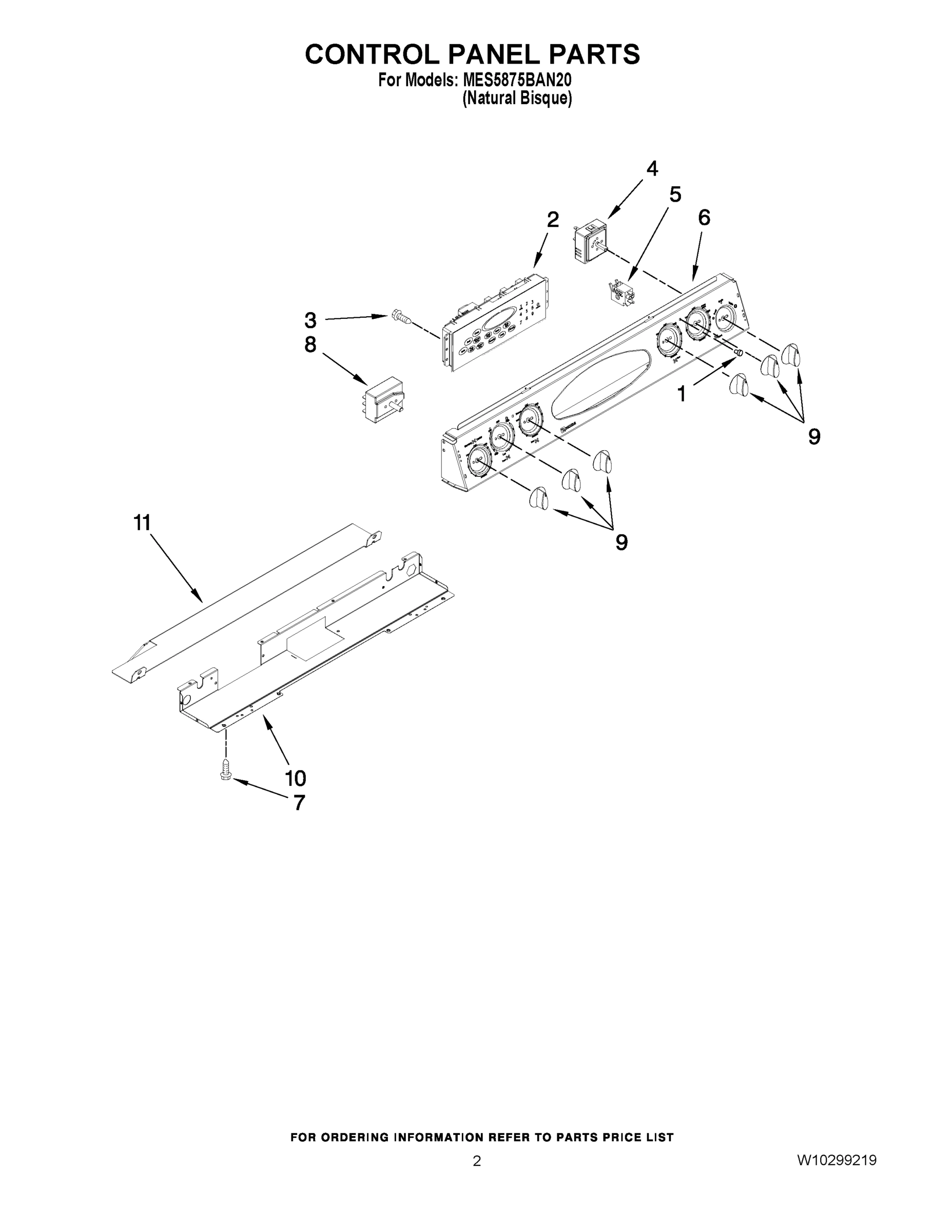 02 - CONTROL PANEL PARTS