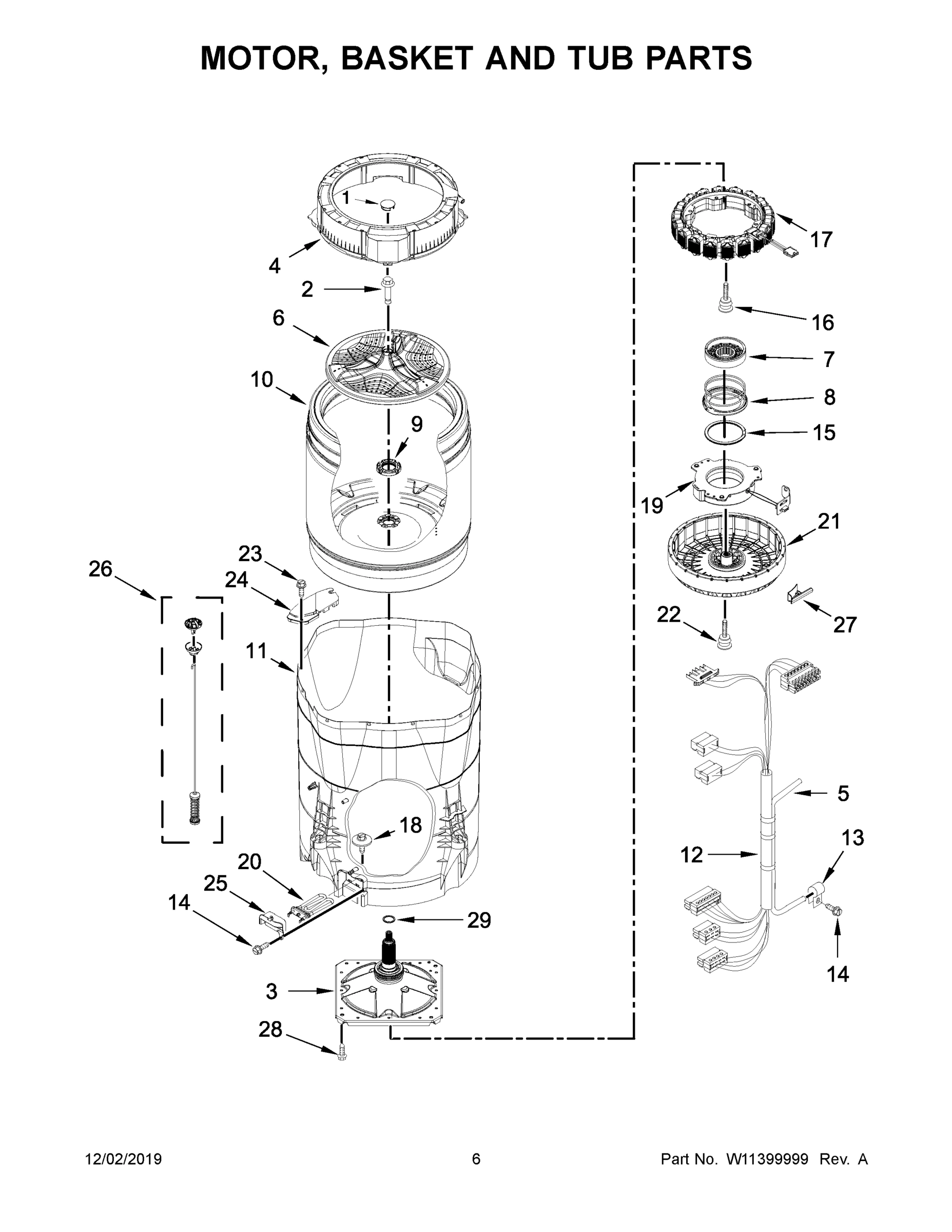 04 - MOTOR, BASKET AND TUB PARTS