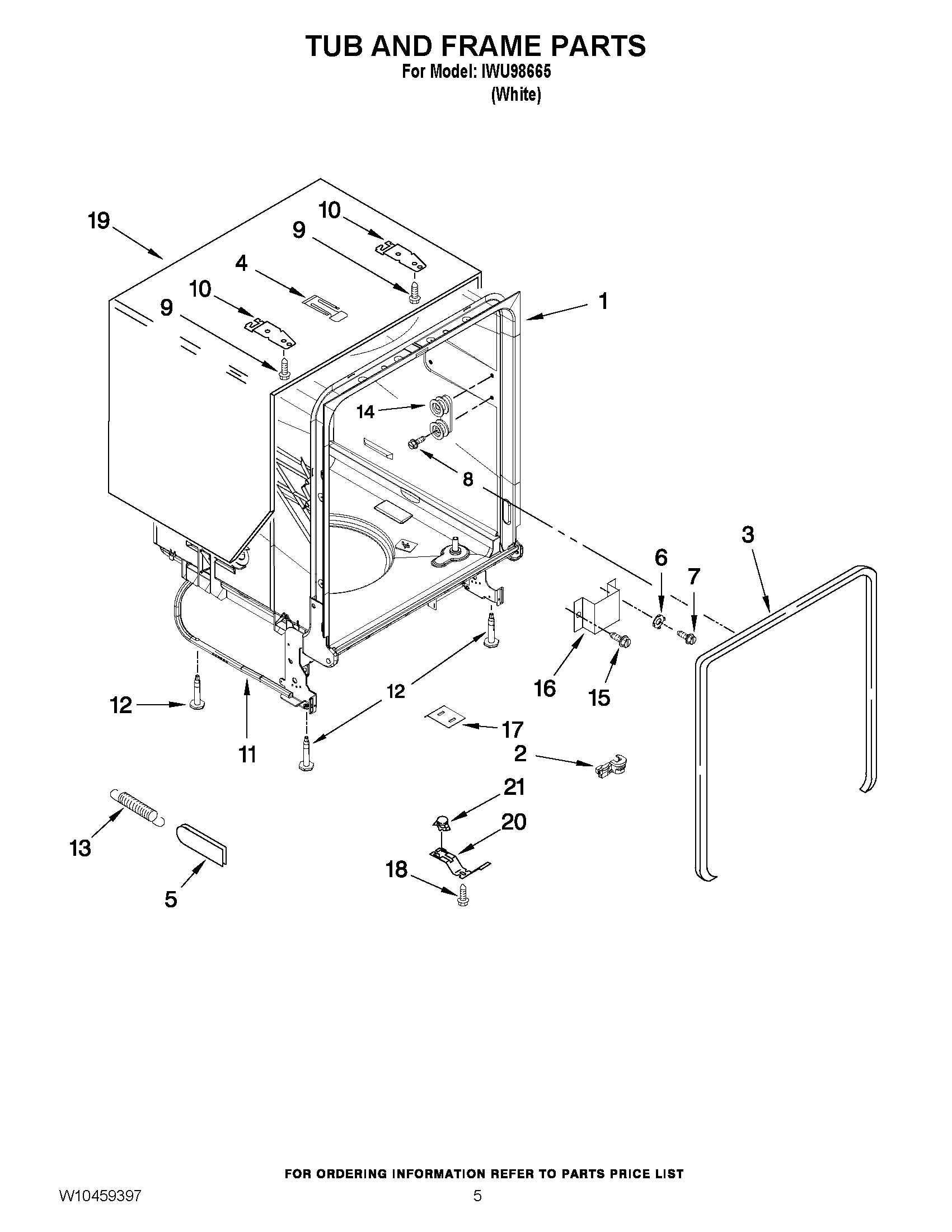 05 - TUB AND FRAME PARTS