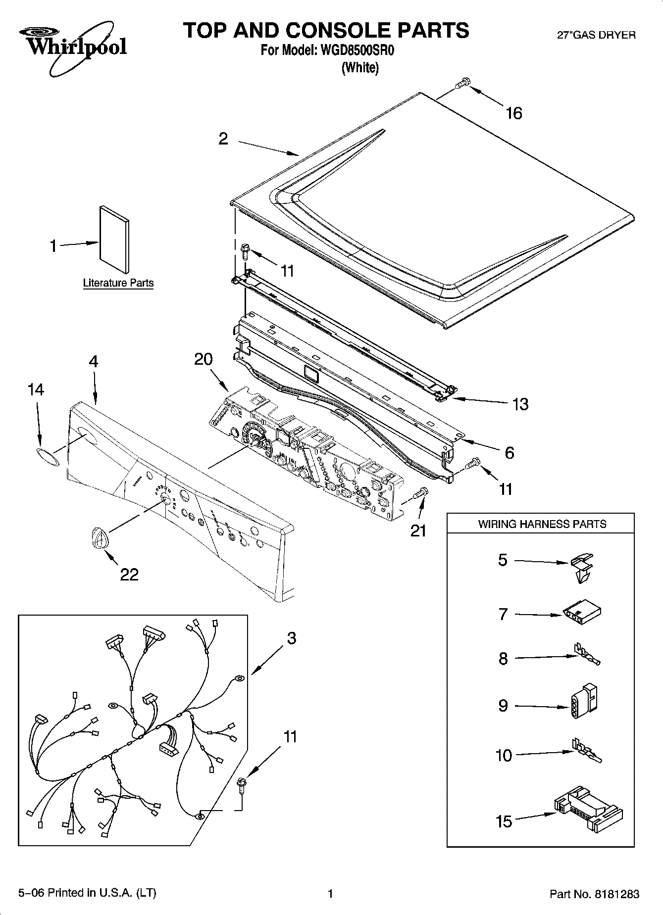 01 - TOP AND CONSOLE PARTS