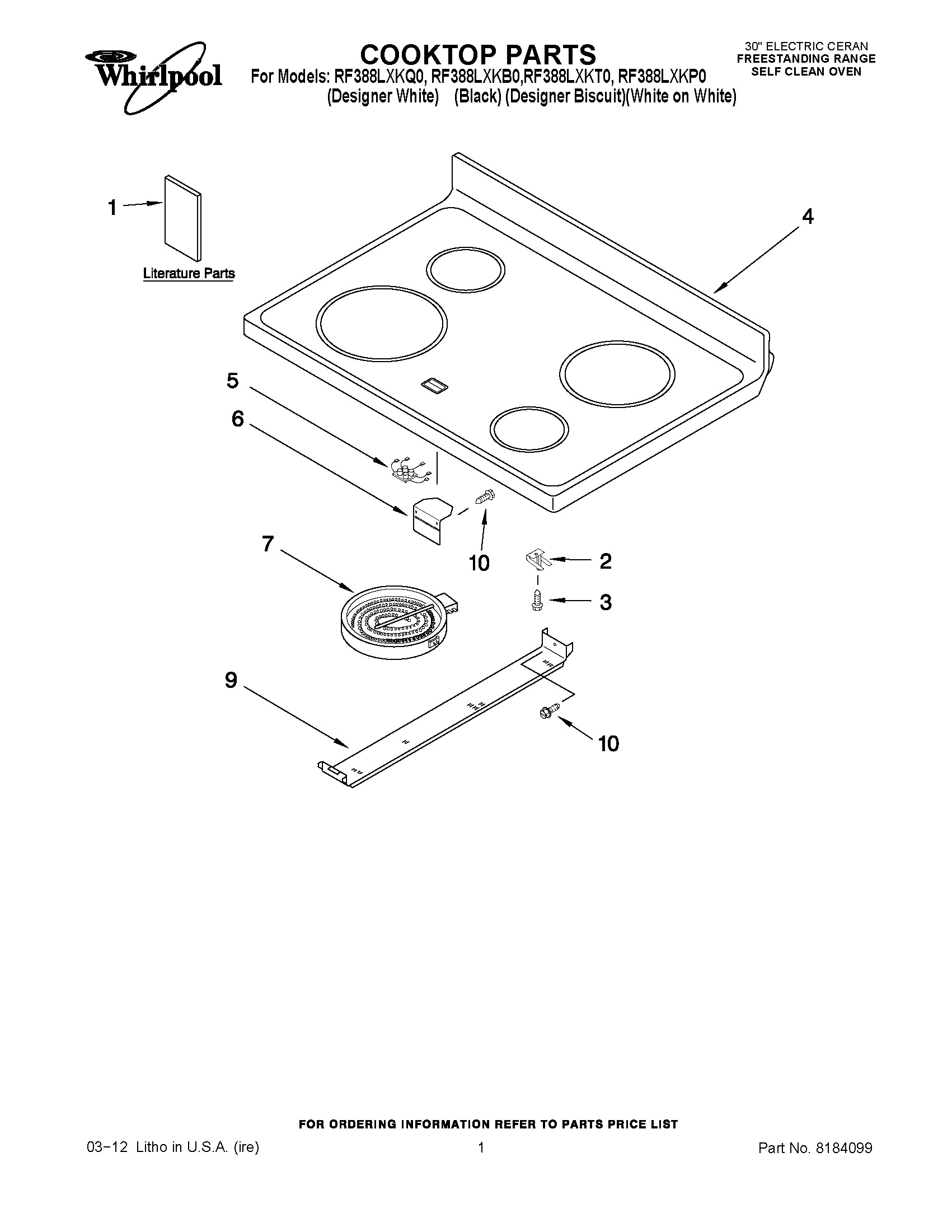 01 - COOKTOP PARTS