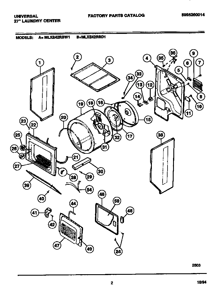 02 - DRYER - CABINET, DRUM, HEATER
