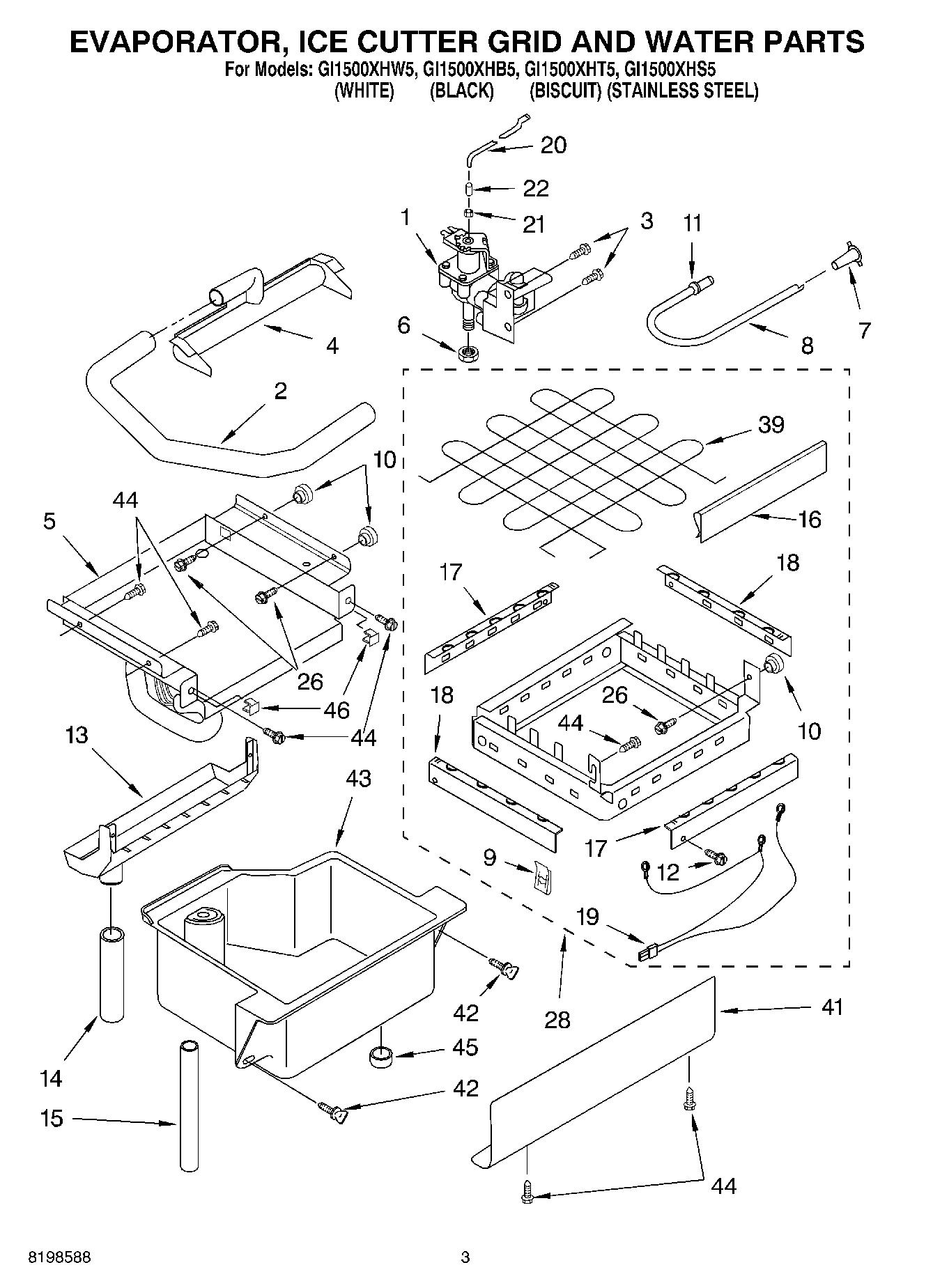02 - EVAPORATOR ICE CUTTER GRID AND WATER PARTS