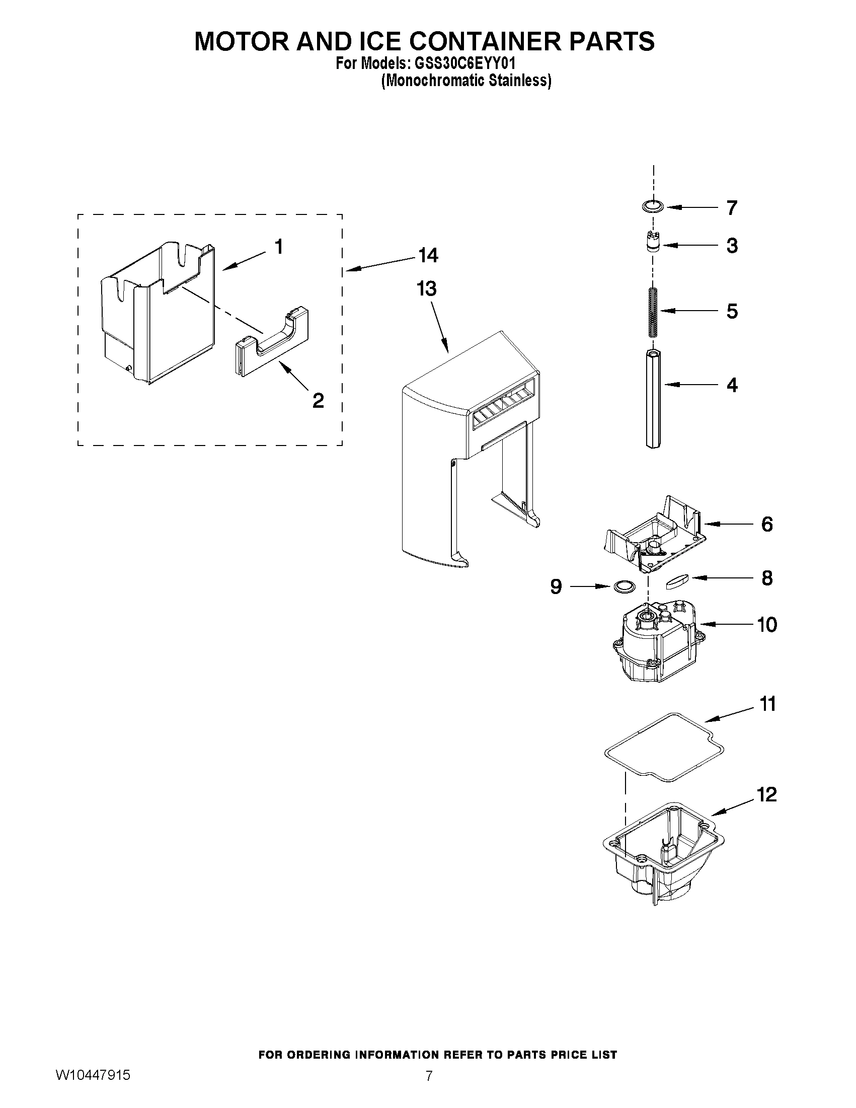 05 - MOTOR AND ICE CONTAINER PARTS