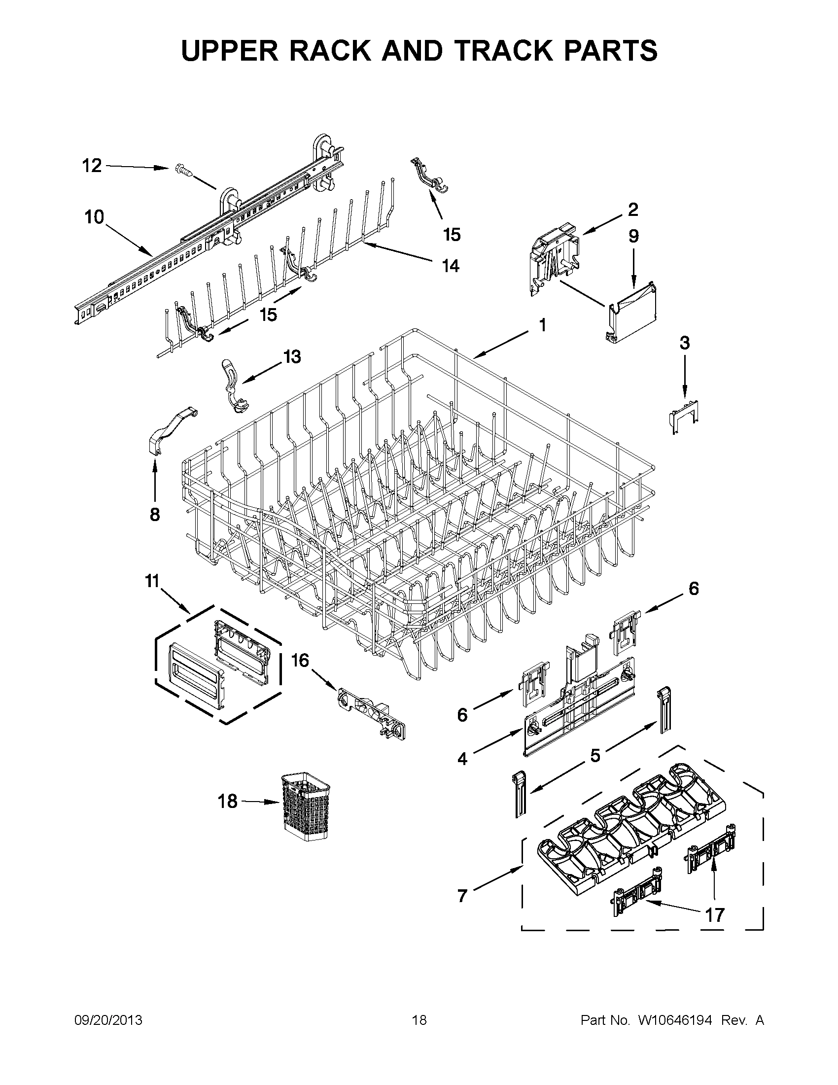10 - UPPER RACK AND TRACK PARTS