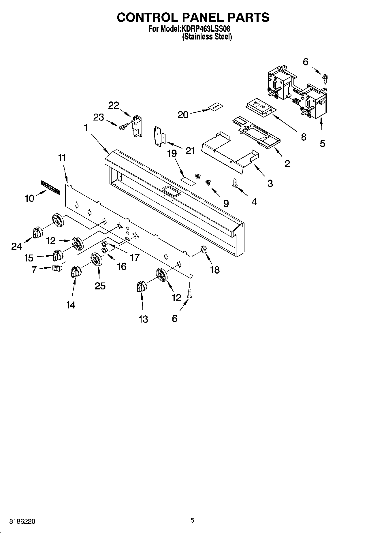 04 - CONTROL PANEL PARTS