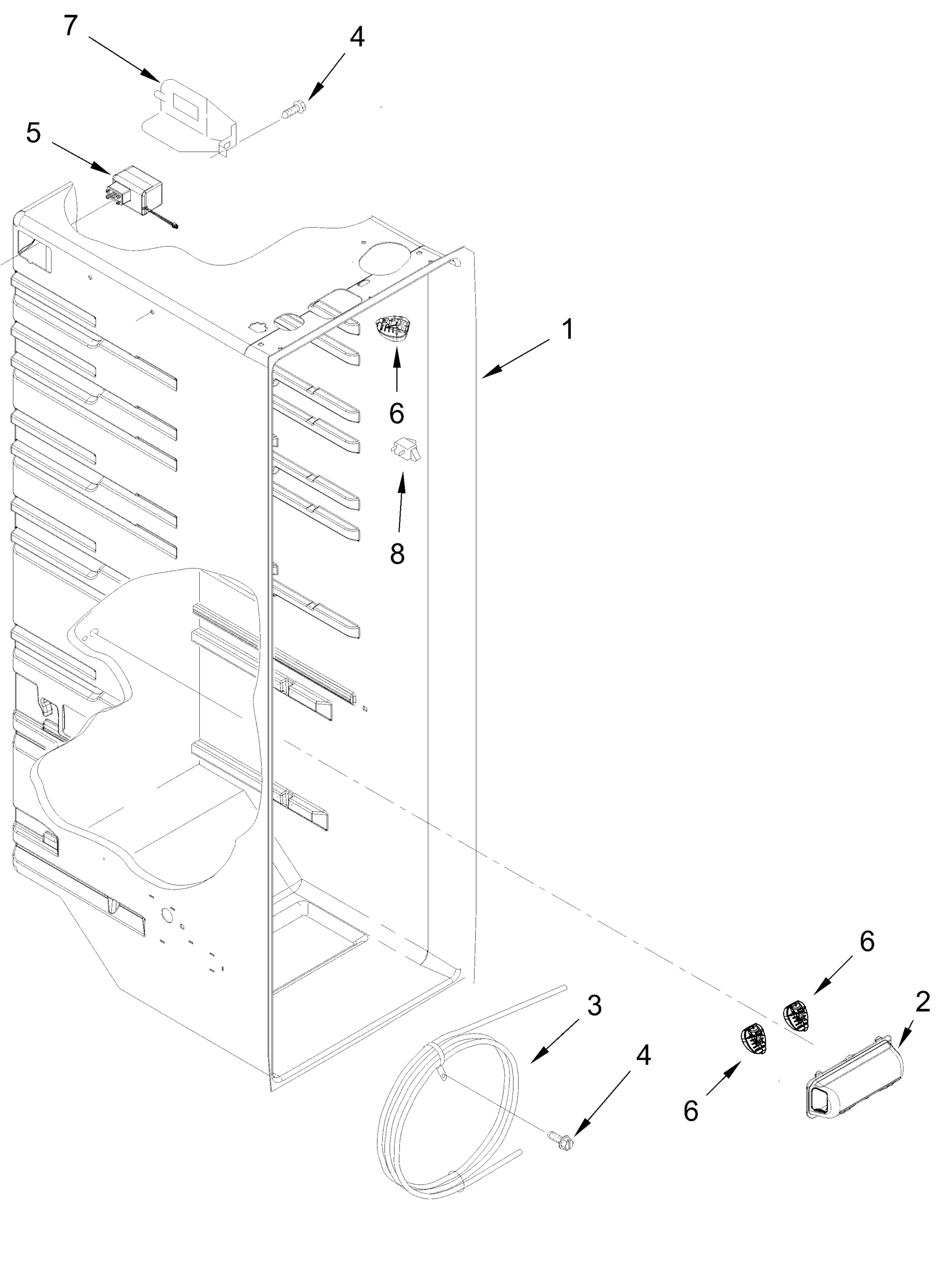 REFRIGERATOR LINER PARTS