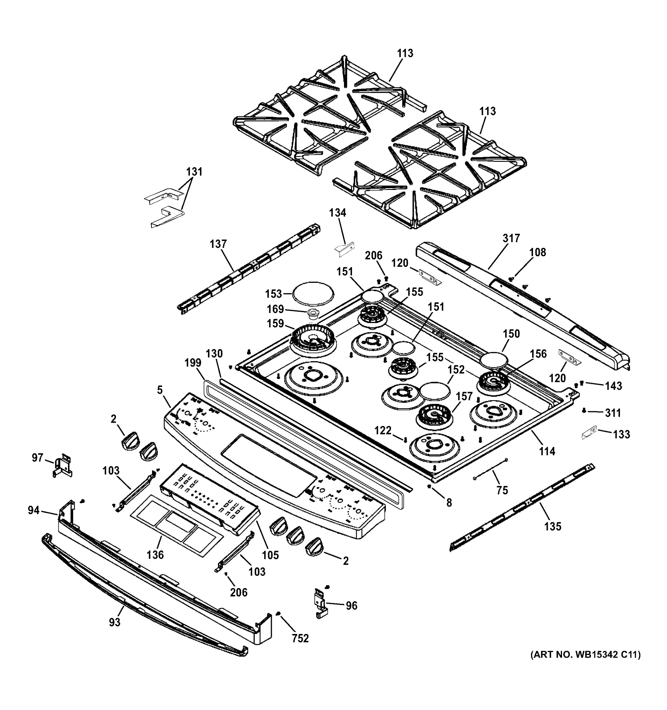 CONTROL PANEL & COOKTOP