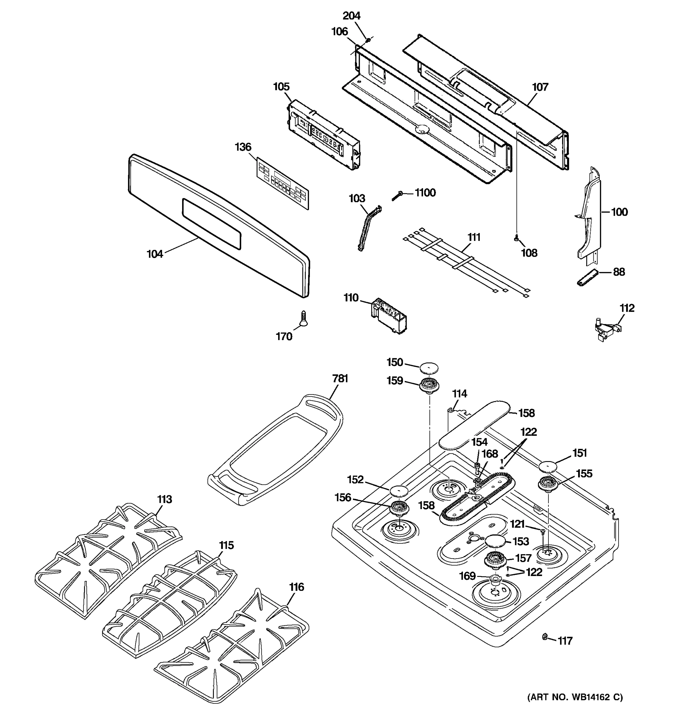 CONTROL PANEL & COOKTOP