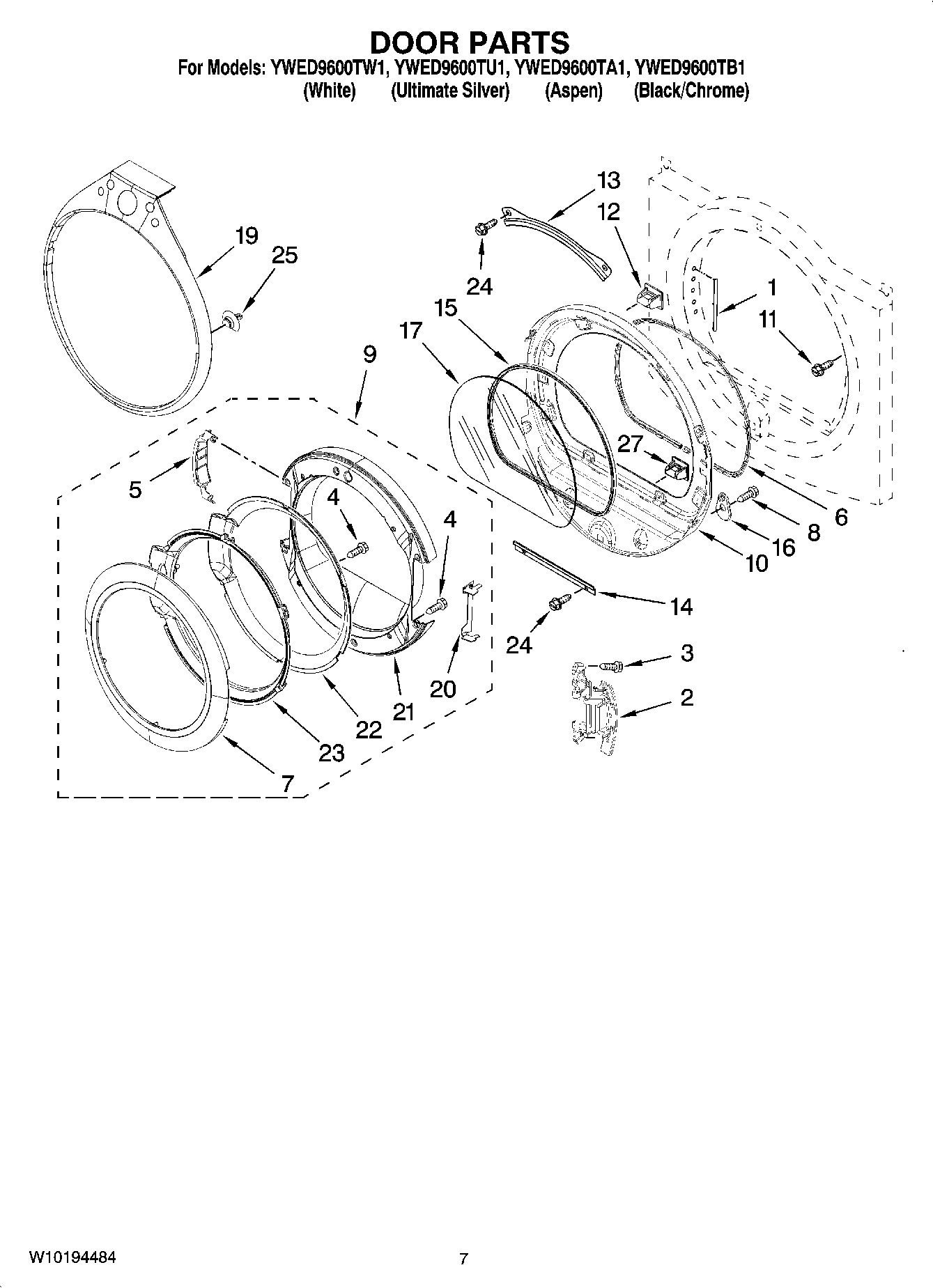 04 - DOOR PARTS, OPTIONAL PARTS (NOT INCLUDED)