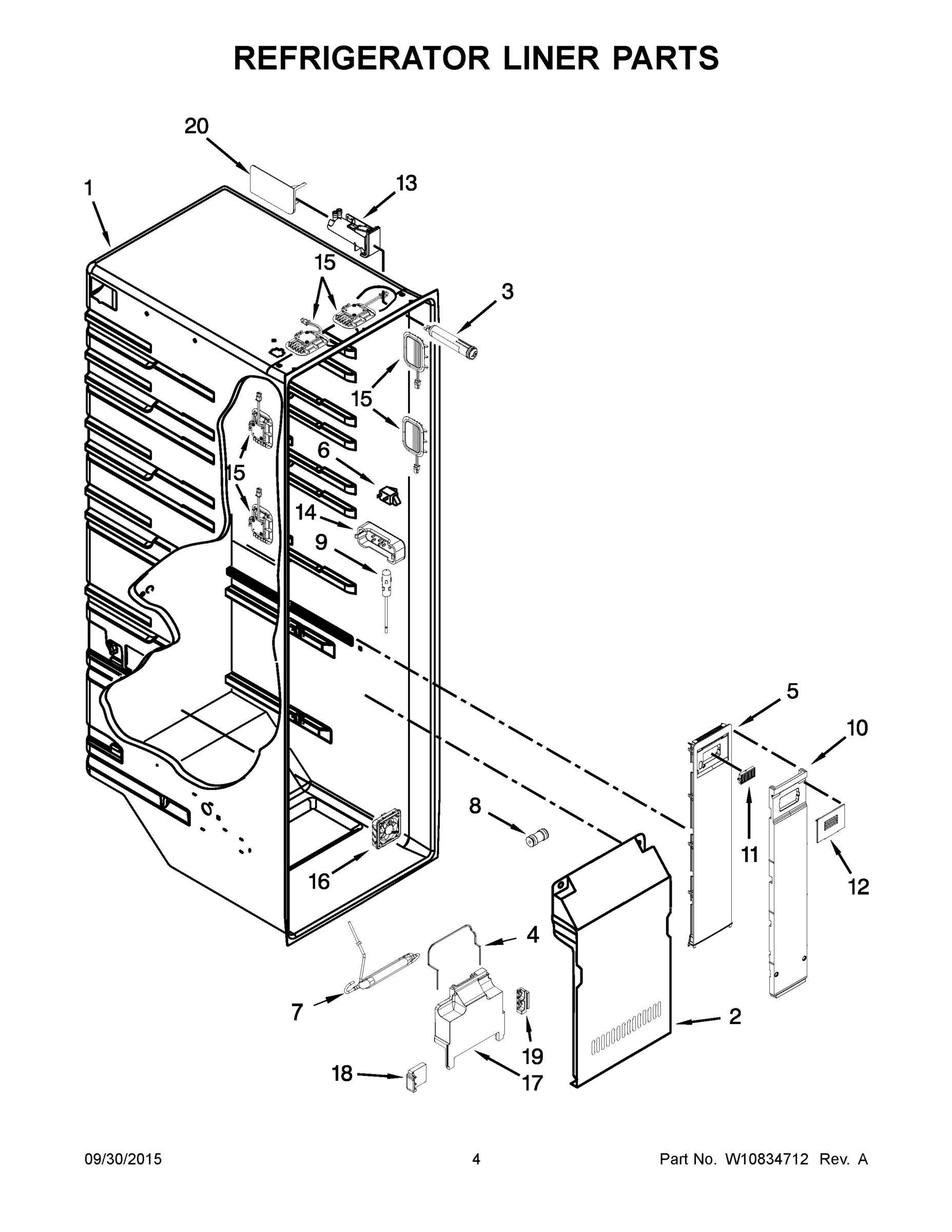 03 - REFRIGERATOR LINER PARTS