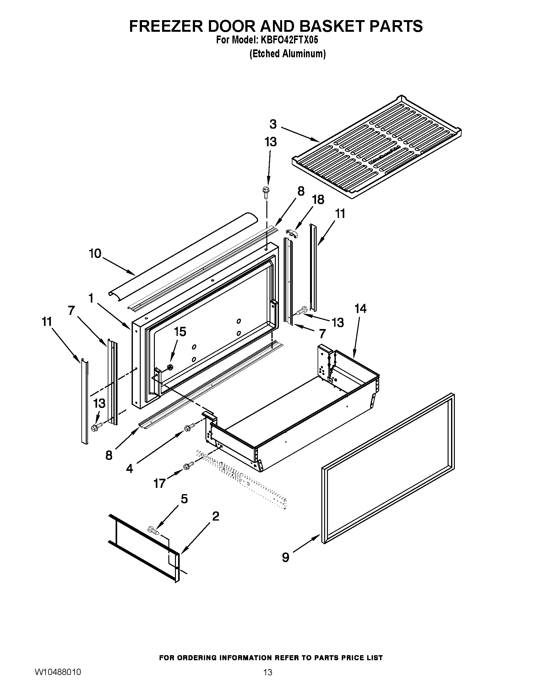08 - FREEZER DOOR AND BASKET PARTS