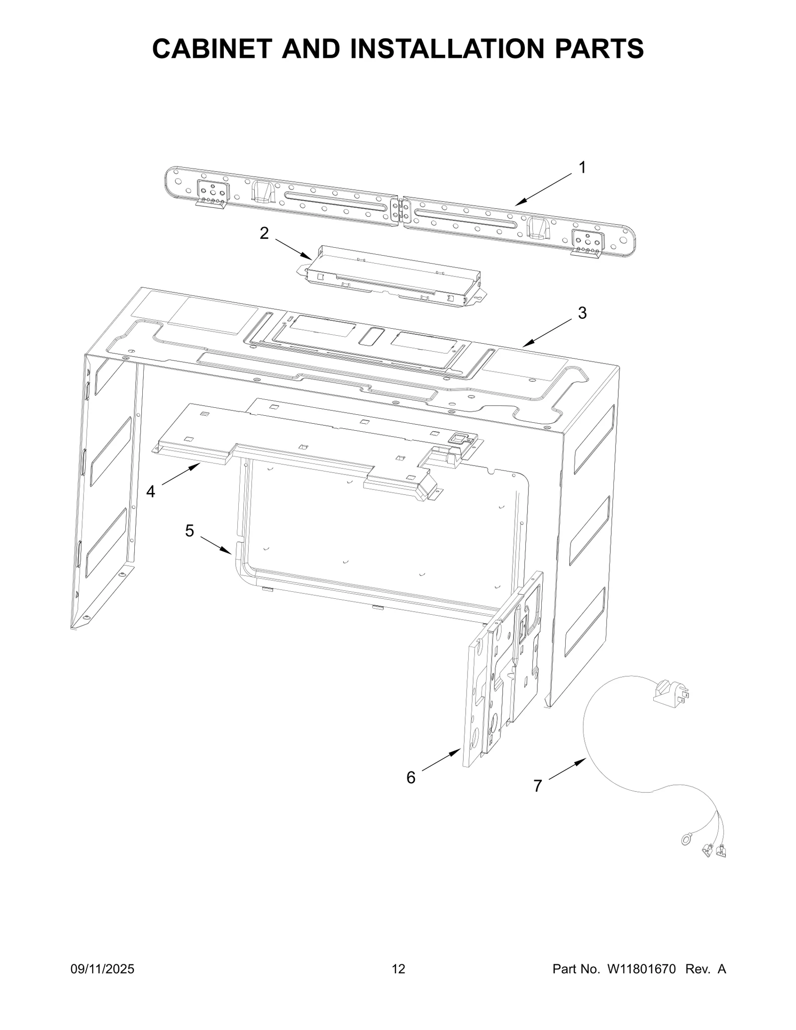 CABINET AND INSTALLATION PARTS