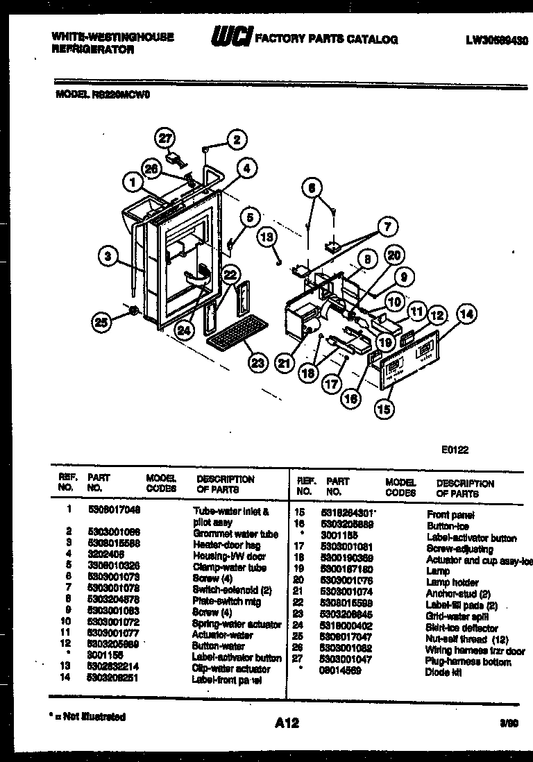 07 - ICE DOOR, DISPENSER AND WATER TANK
