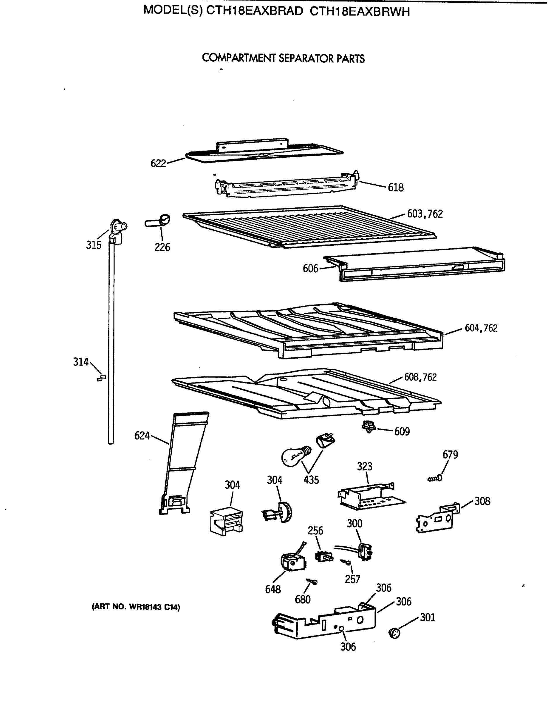 COMPARTMENT SEPARATOR PARTS
