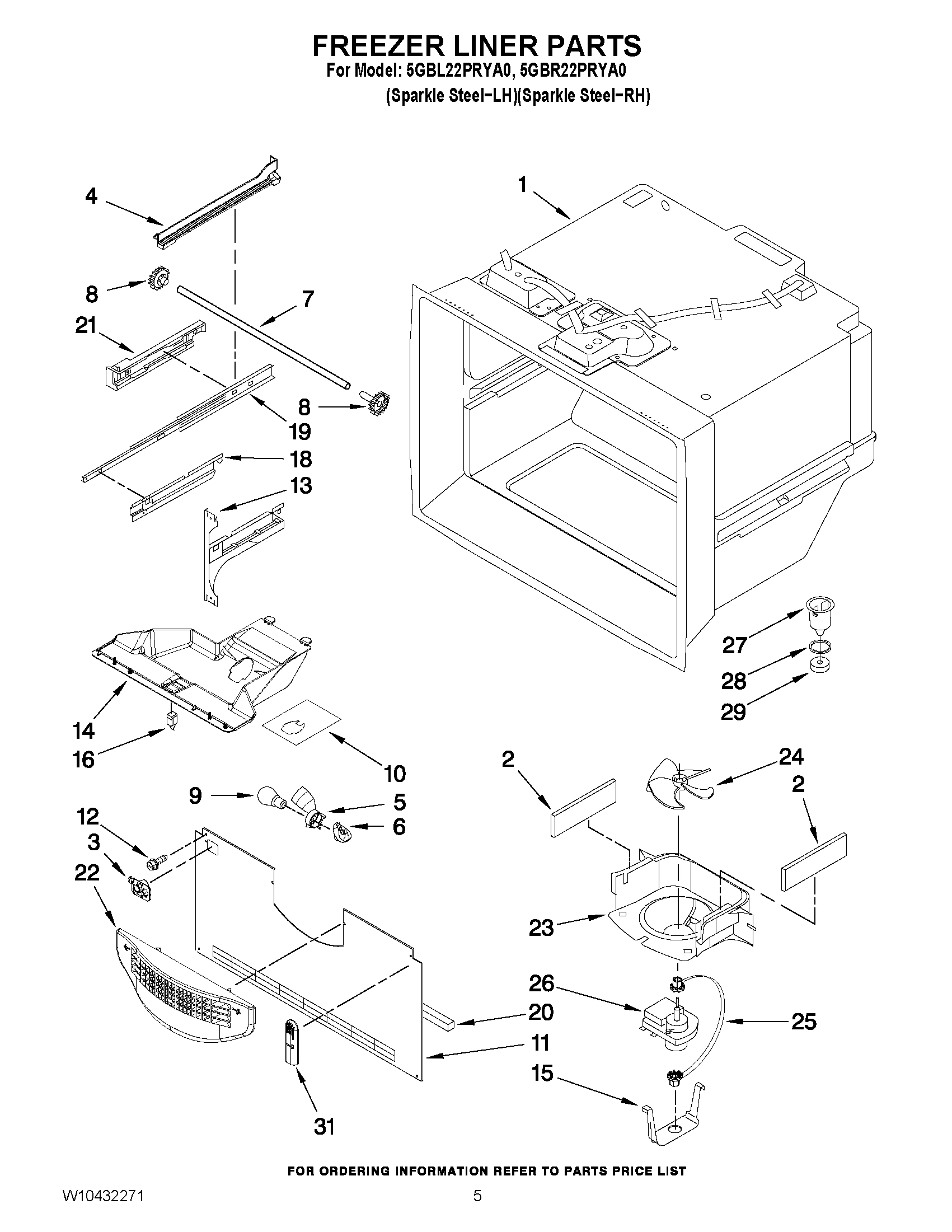 03 - FREEZER LINER PARTS