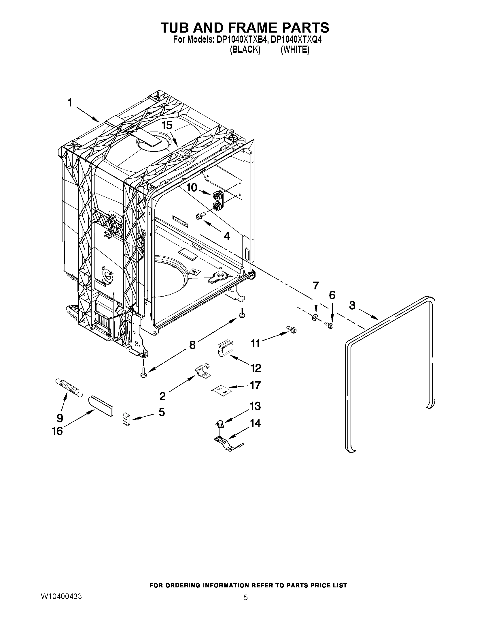 05 - TUB AND FRAME PARTS