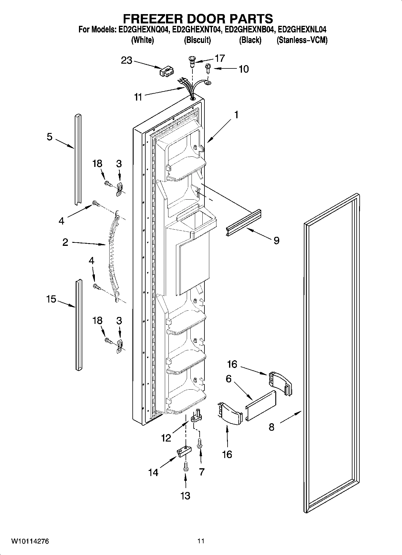 07 - FREEZER DOOR PARTS