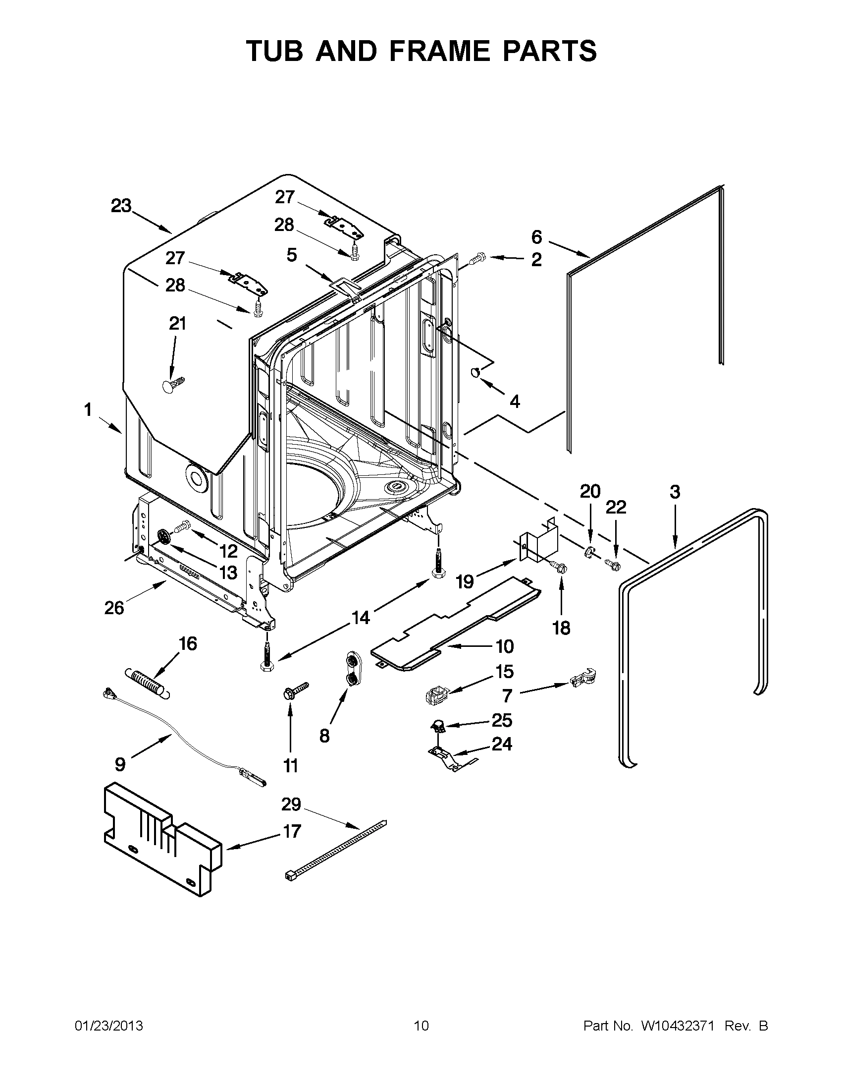 05 - TUB AND FRAME PARTS