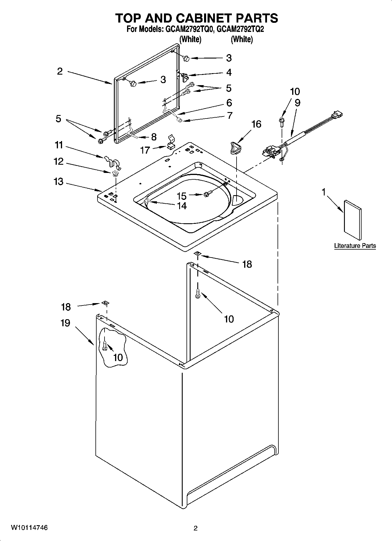 01 - TOP AND CABINET PARTS
