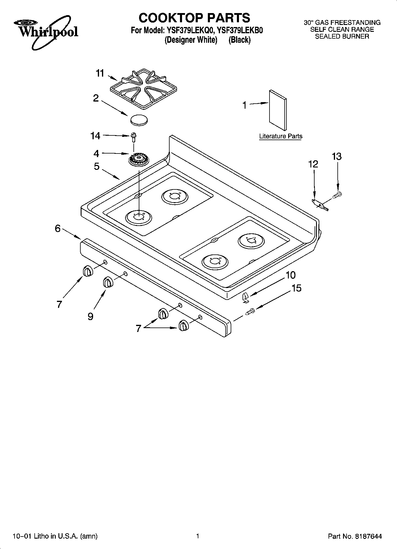 01 - COOKTOP PARTS