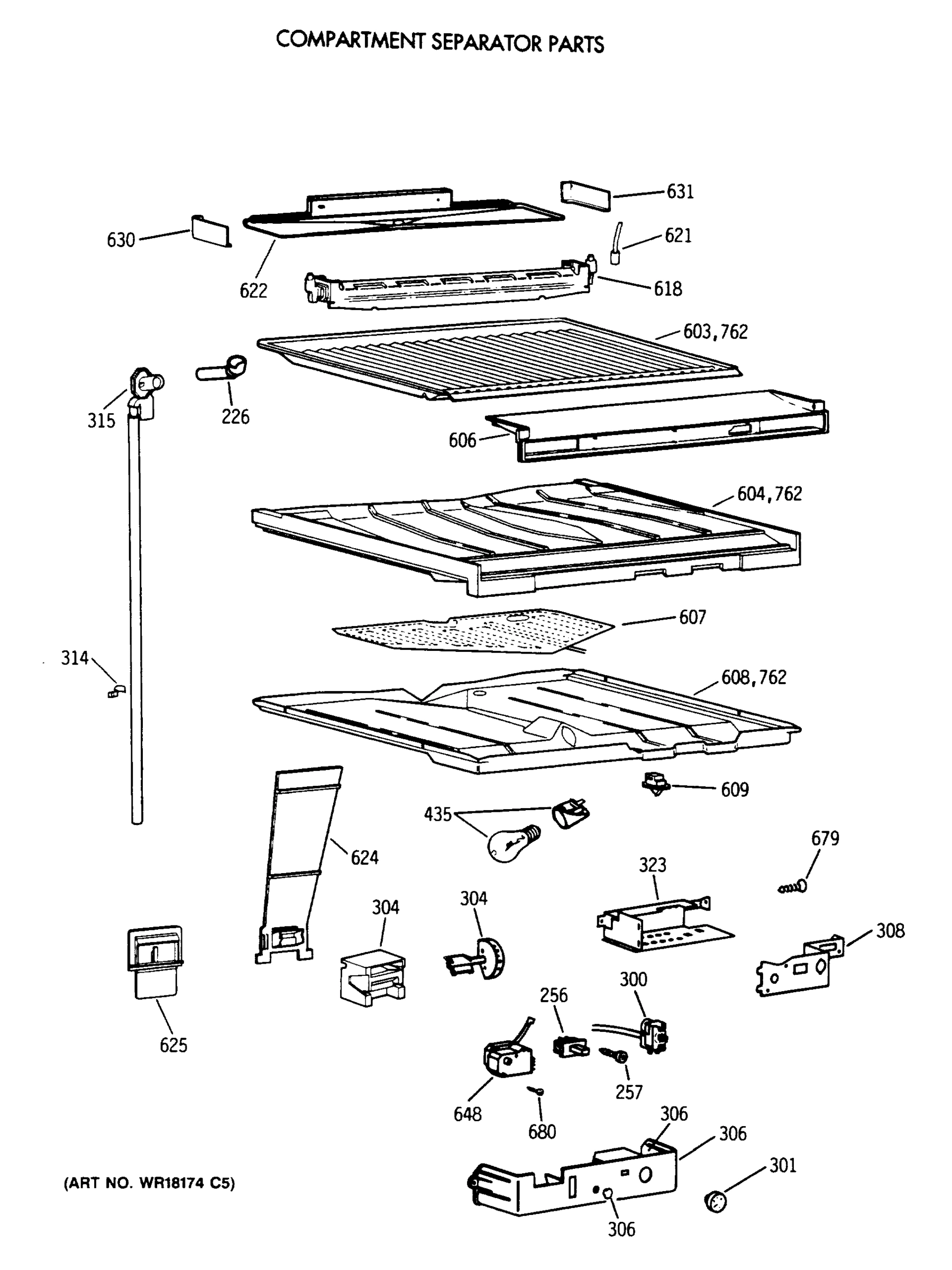 COMPARTMENT SEPARATOR PARTS