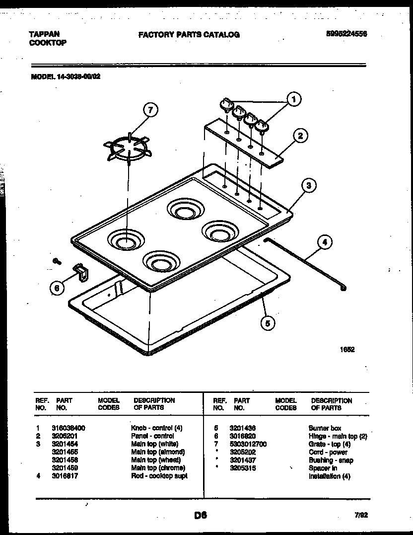 02 - COOKTOP PARTS