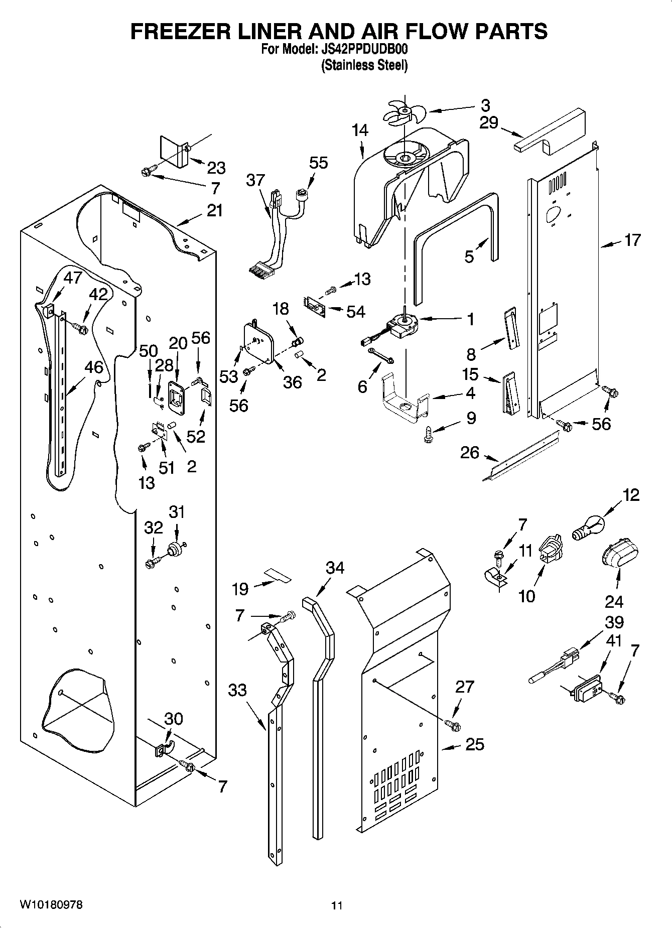 08 - FREEZER LINER AND AIR FLOW PARTS