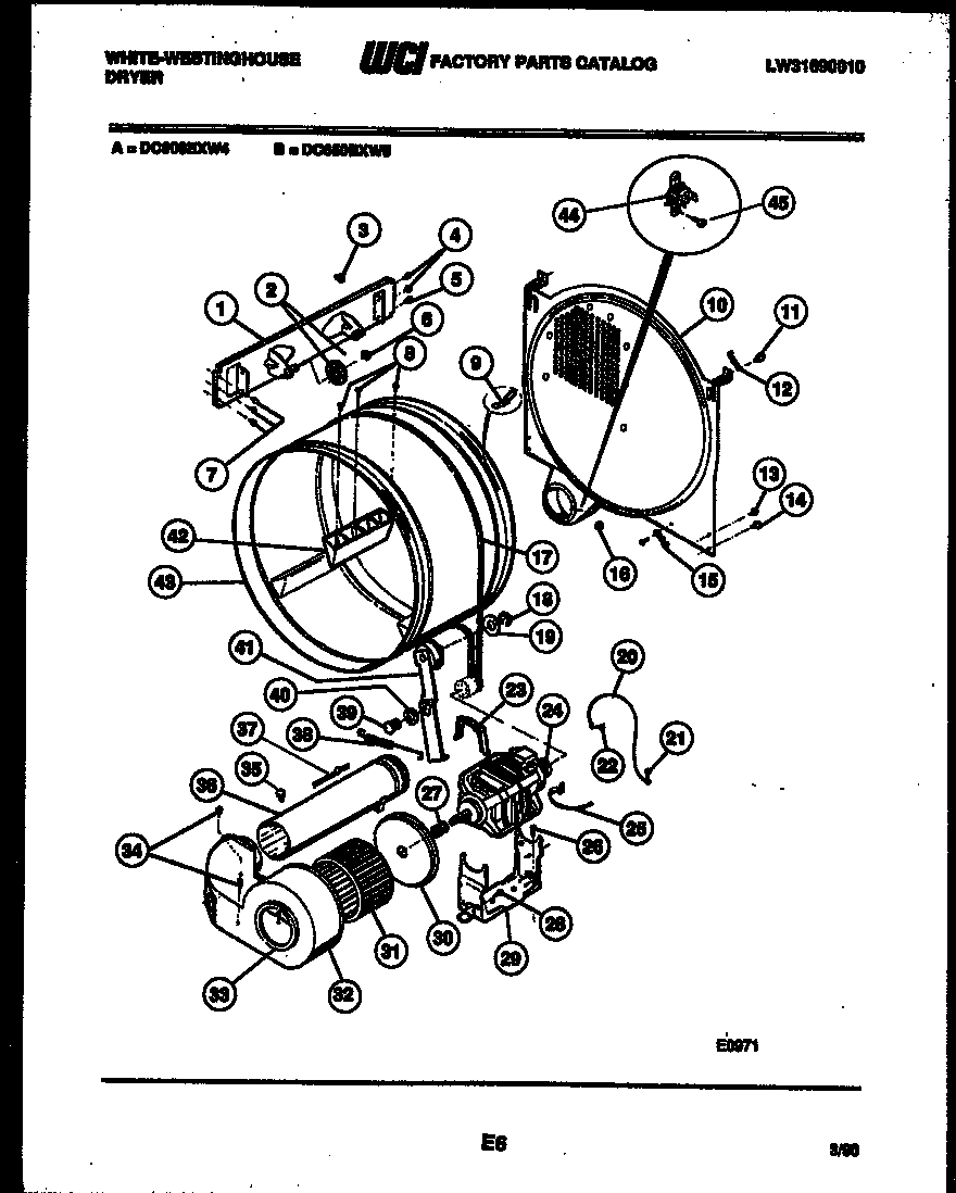 04 - DRUM, BLOWER AND DRIVE PARTS