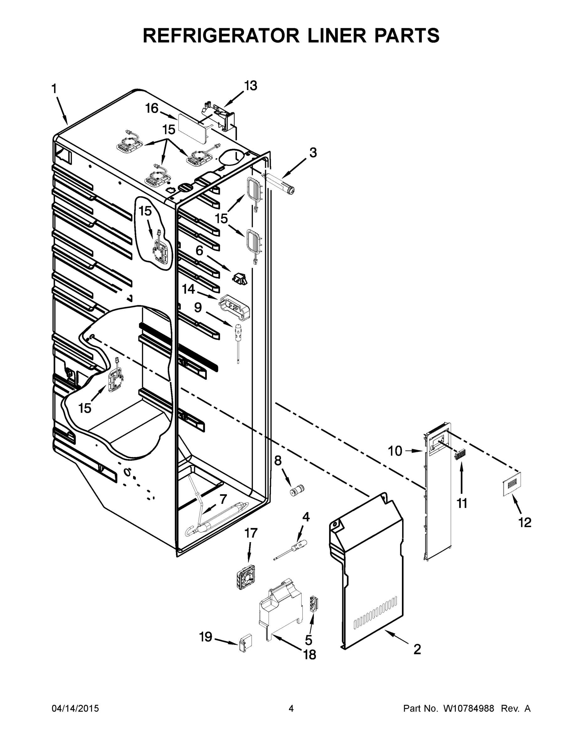 03 - REFRIGERATOR LINER PARTS