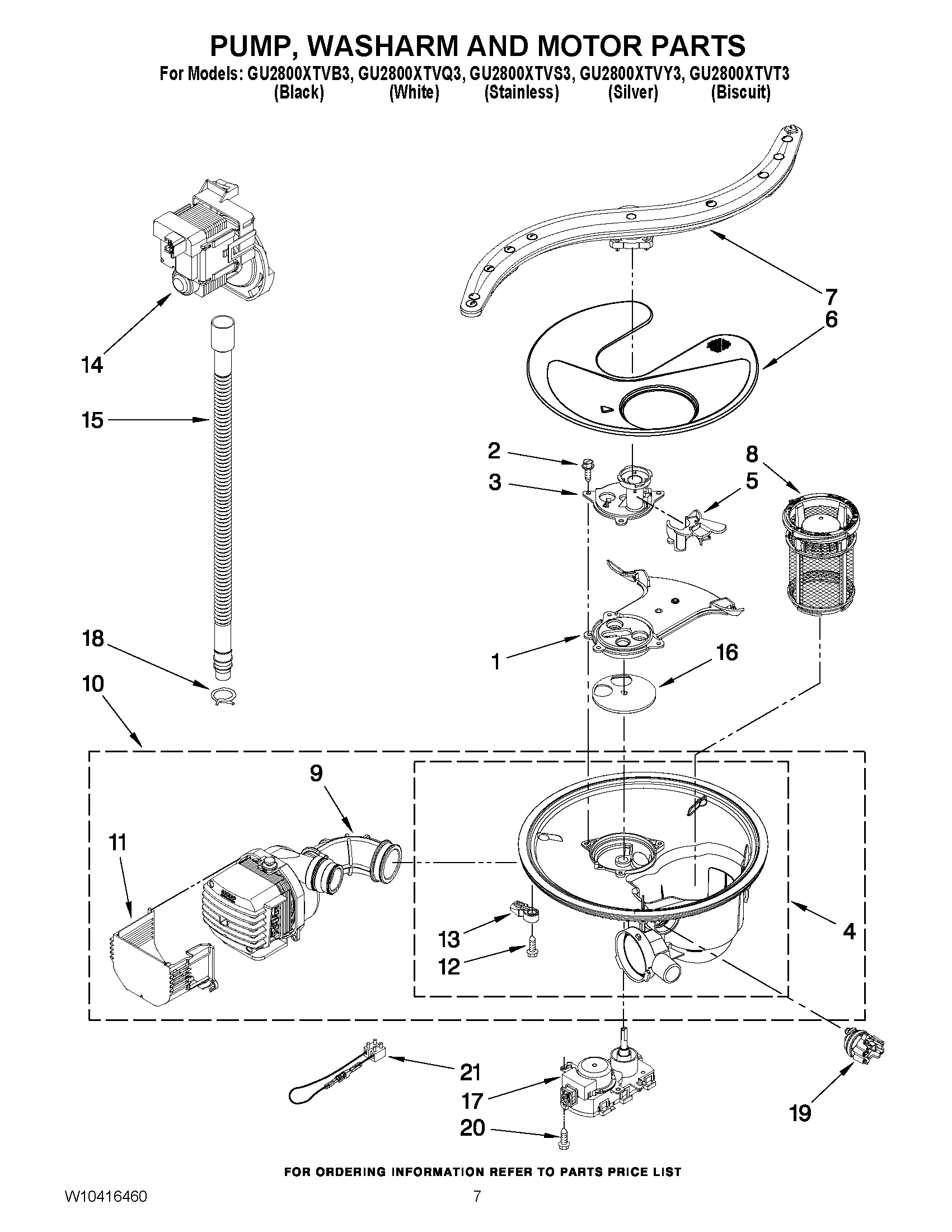 06 - PUMP, WASHARM AND MOTOR PARTS