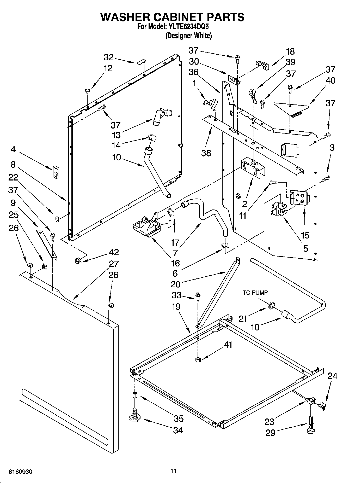 07 - WASHER CABINET PARTS