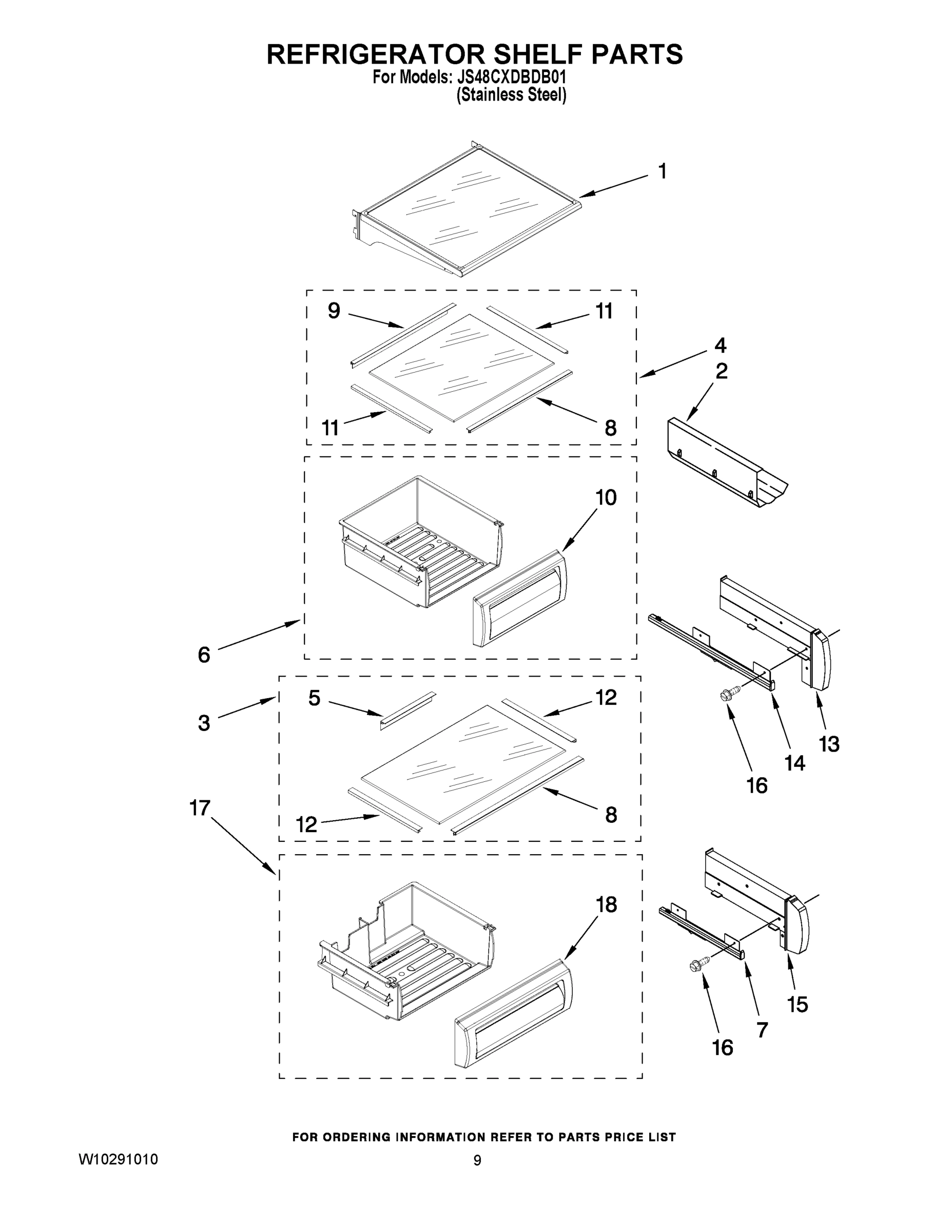 07 - REFRIGERATOR SHELF PARTS