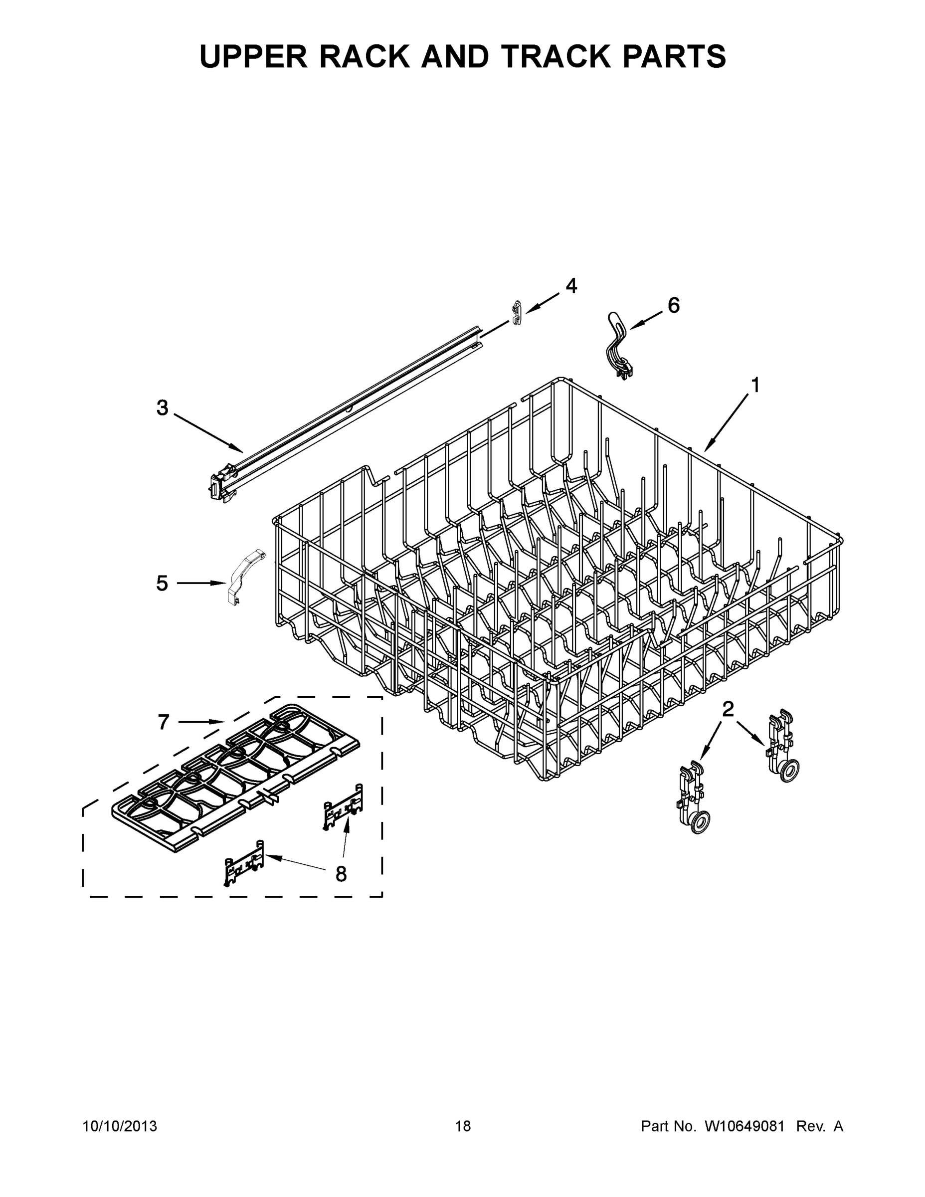 10 - UPPER RACK AND TRACK PARTS