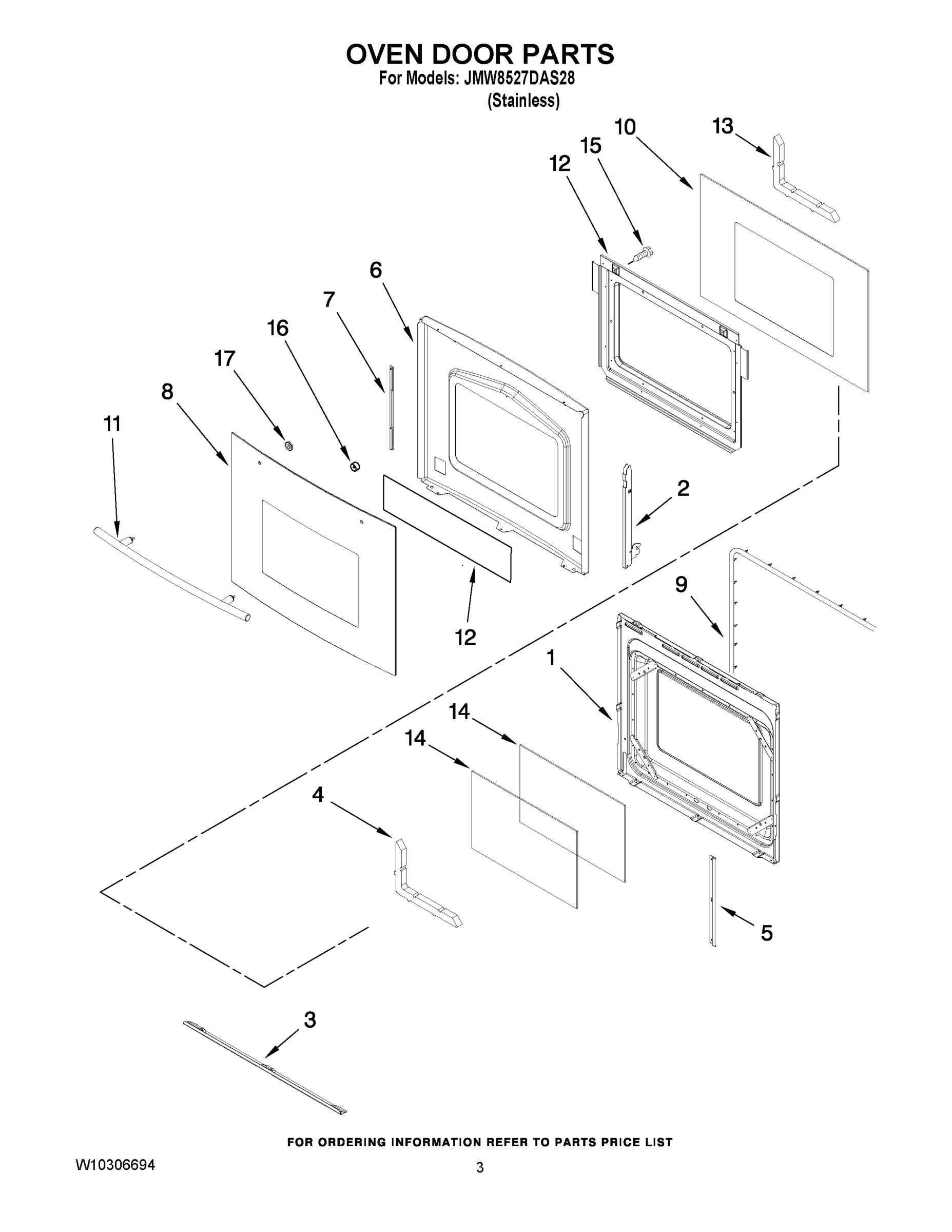 02 - OVEN DOOR PARTS