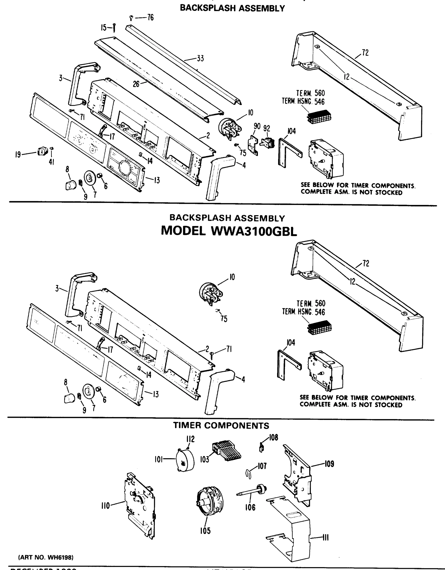 BACKSPLASH ASSEMBLY