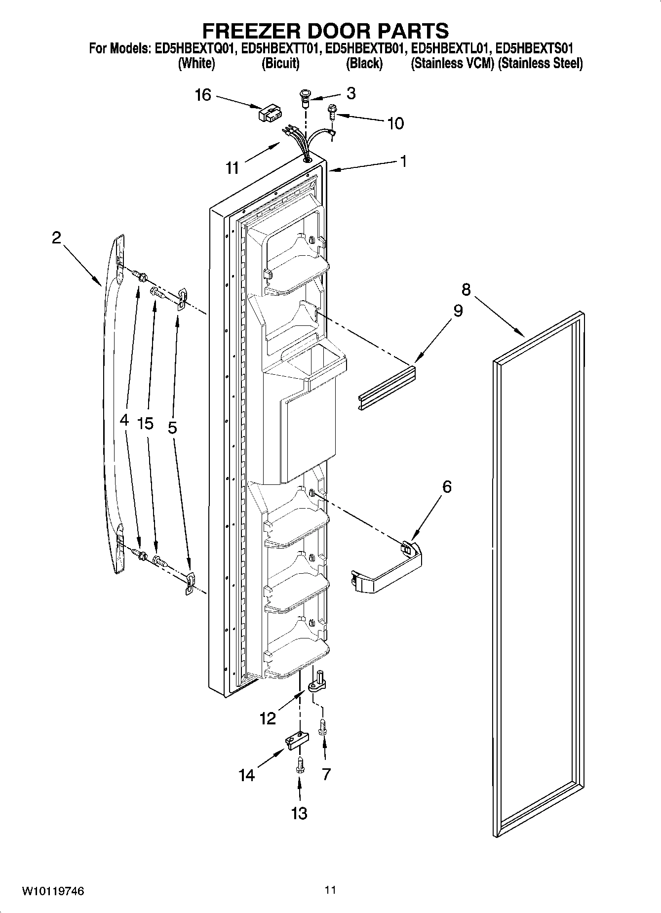 07 - FREEZER DOOR PARTS