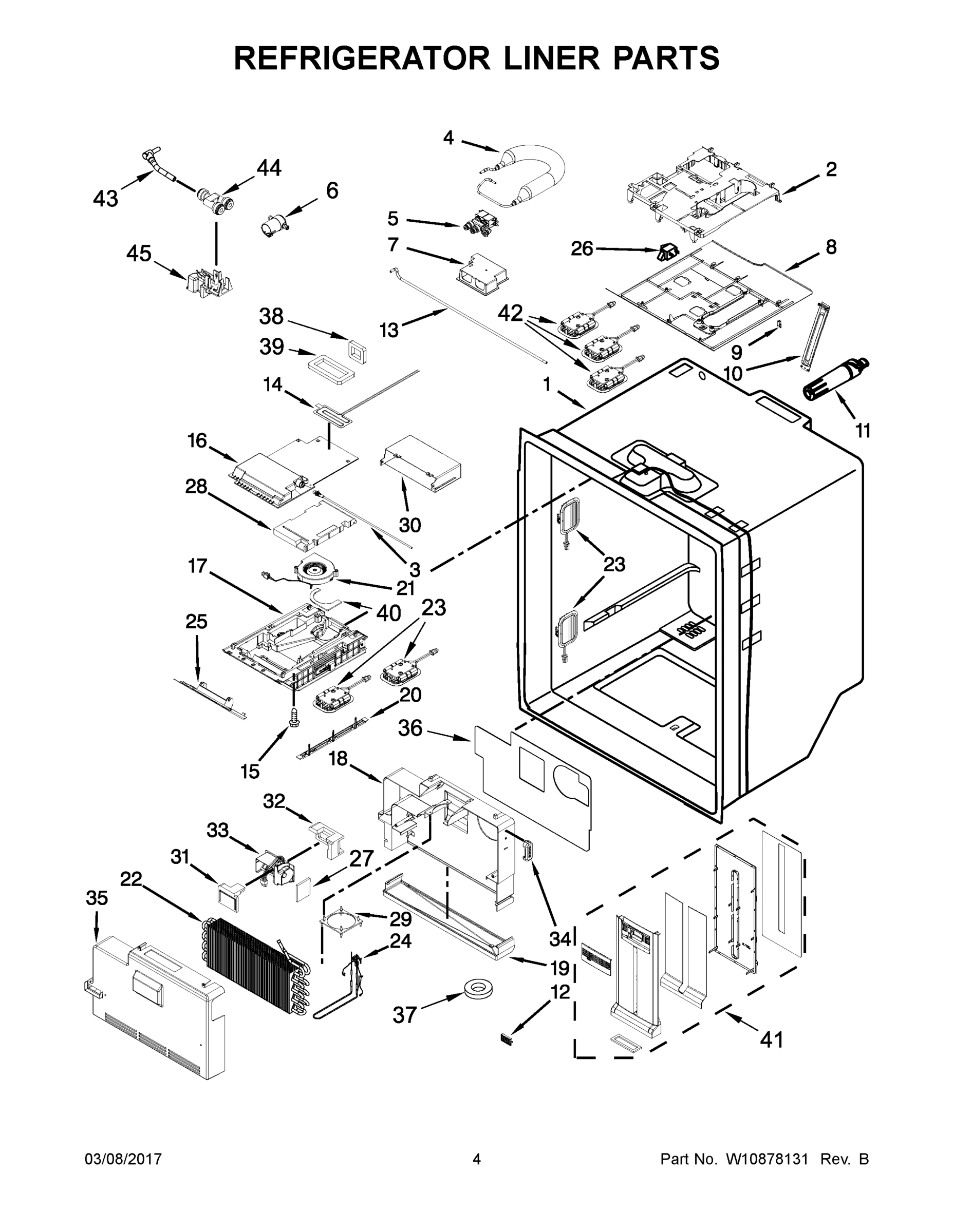 03 - REFRIGERATOR LINER PARTS