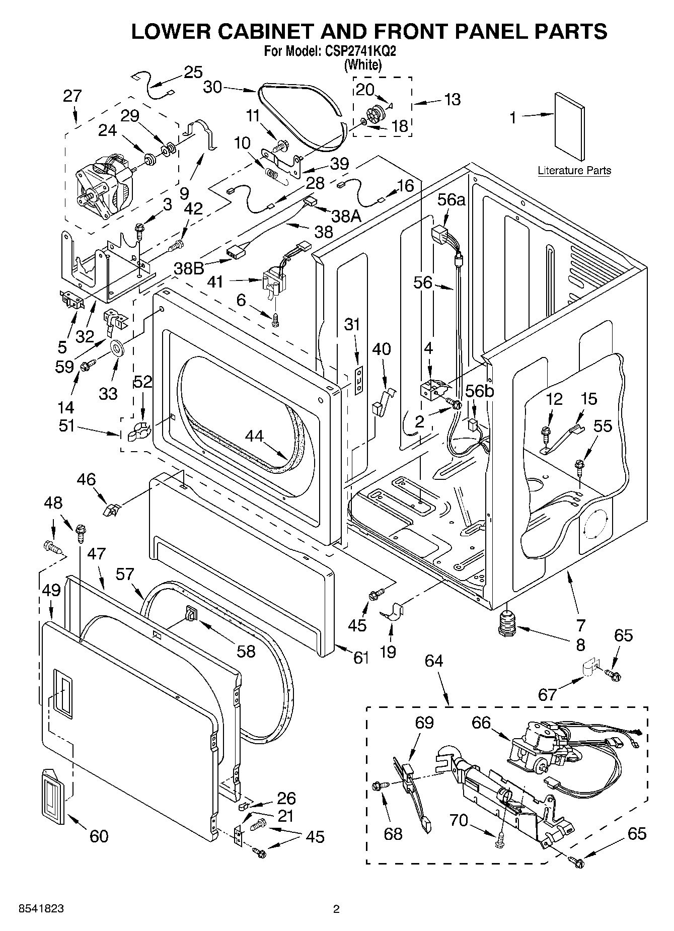 01 - LOWER CABINET AND FRONT PANEL PARTS