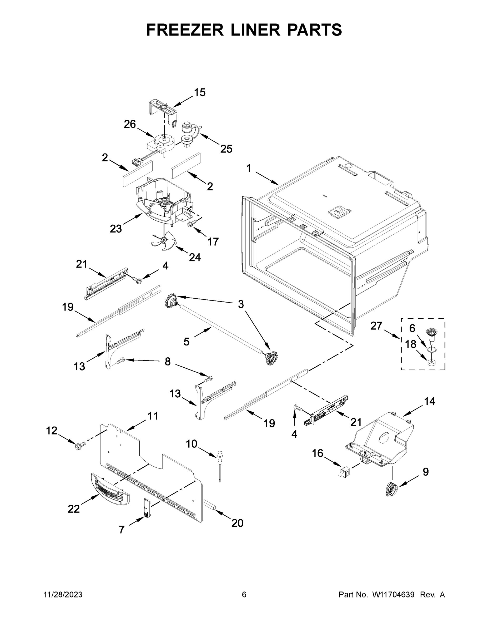 04 - FREEZER LINER PARTS