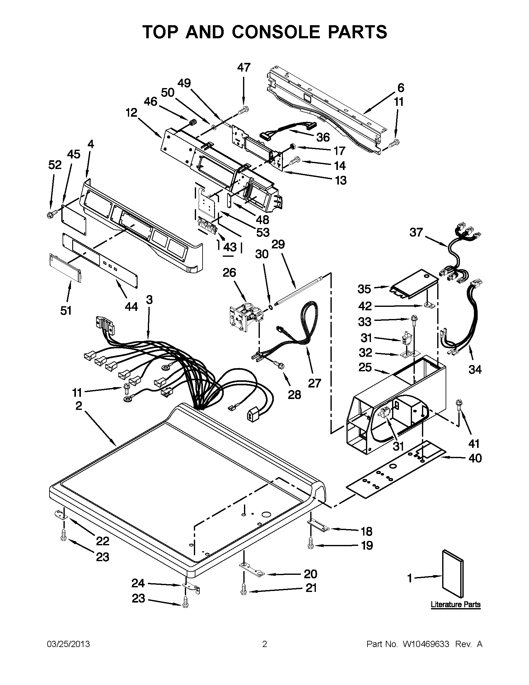 01 - TOP AND CONSOLE PARTS