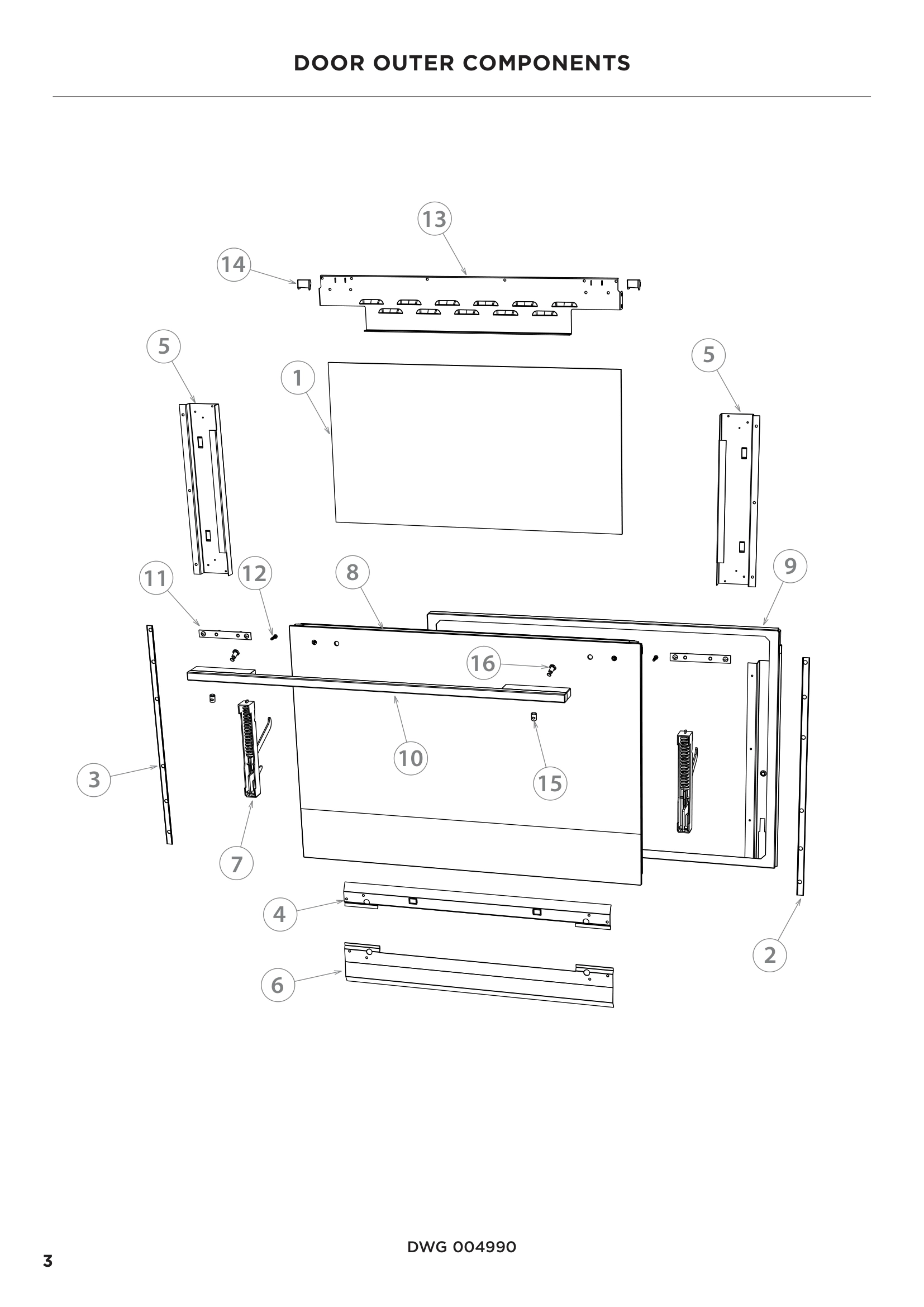 DOOR OUTER COMPONENTS