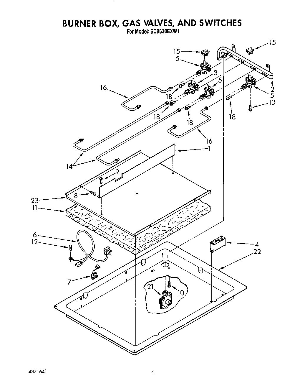03 - BURNER BOX, GAS VALVES, AND SWITCHES